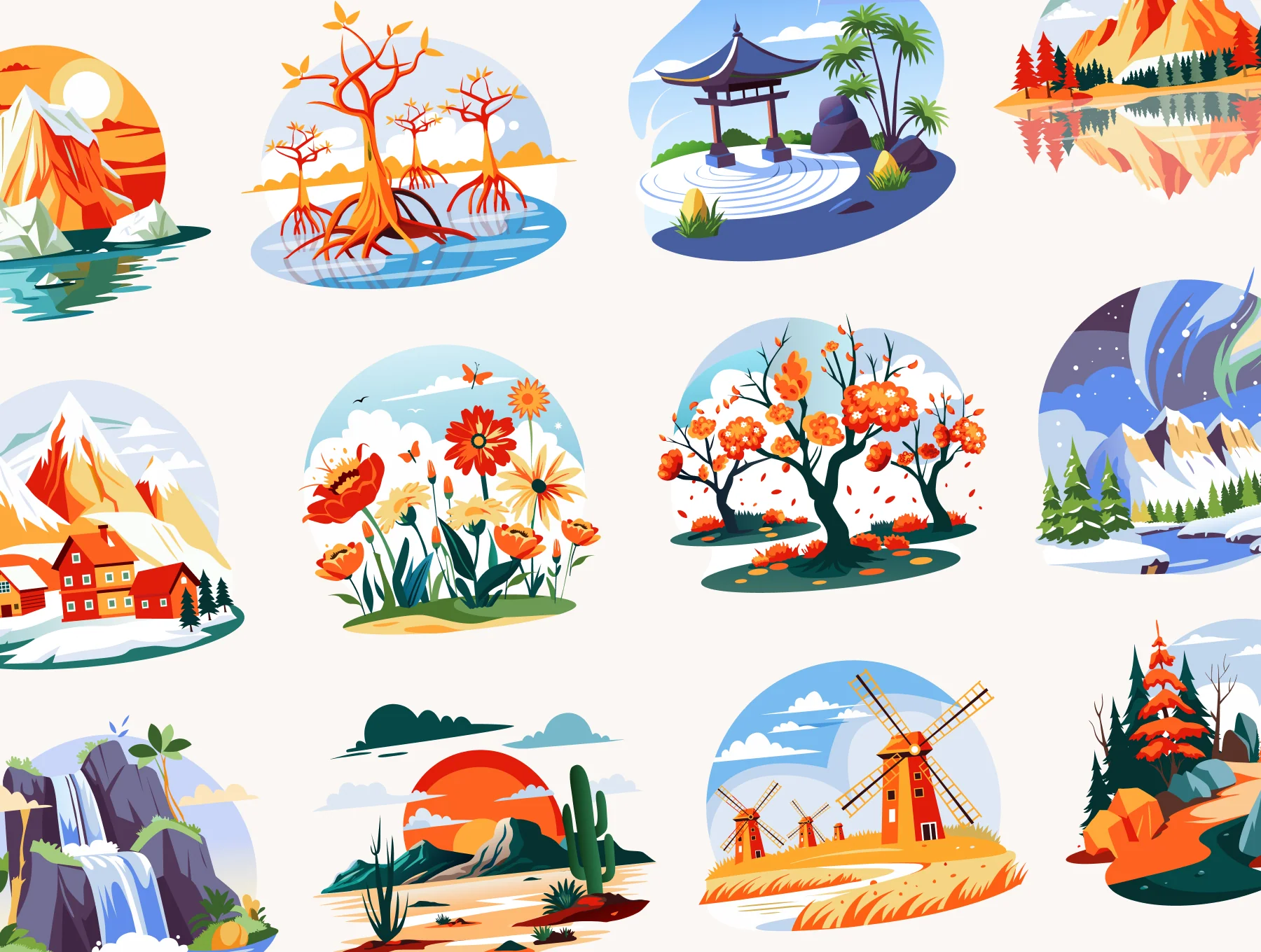 Nature Landscape Illustrations 2