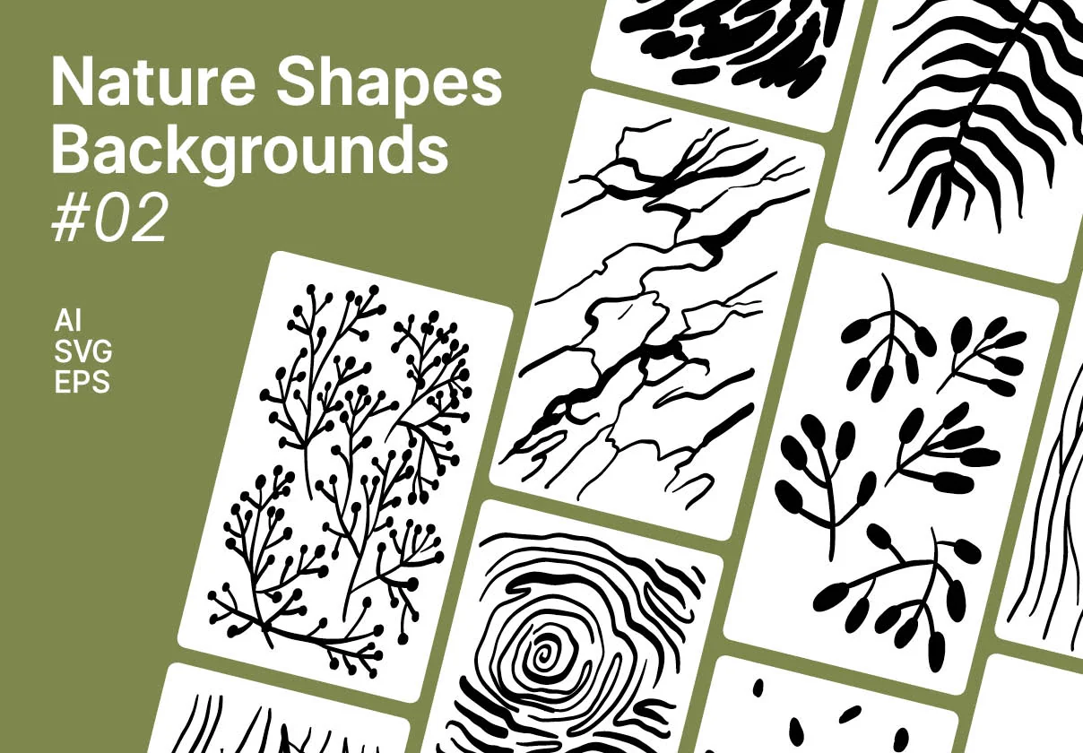 Nature Shapes Backgrounds & Patterns #2