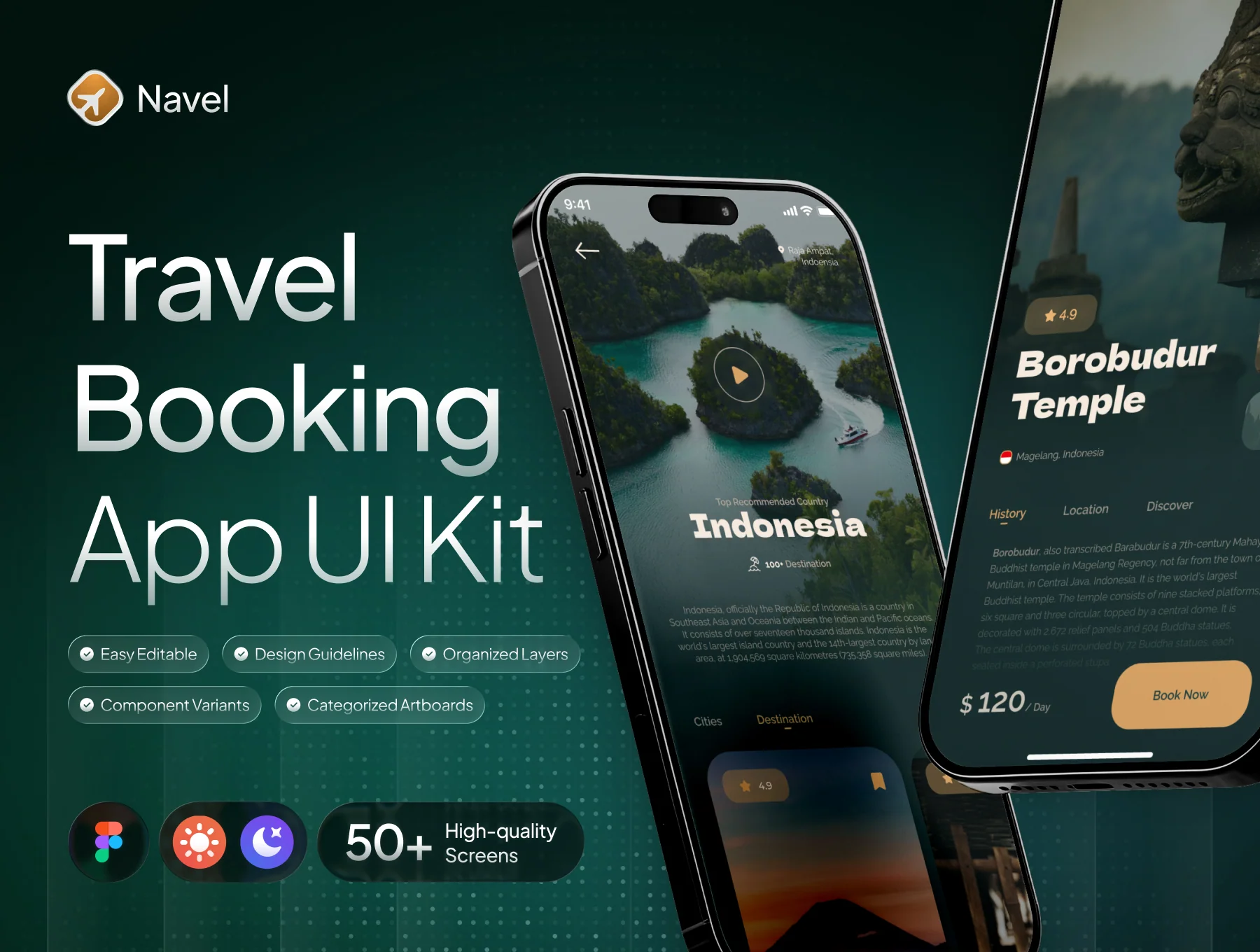 Navel - Nature Travel Booking App UI Kit