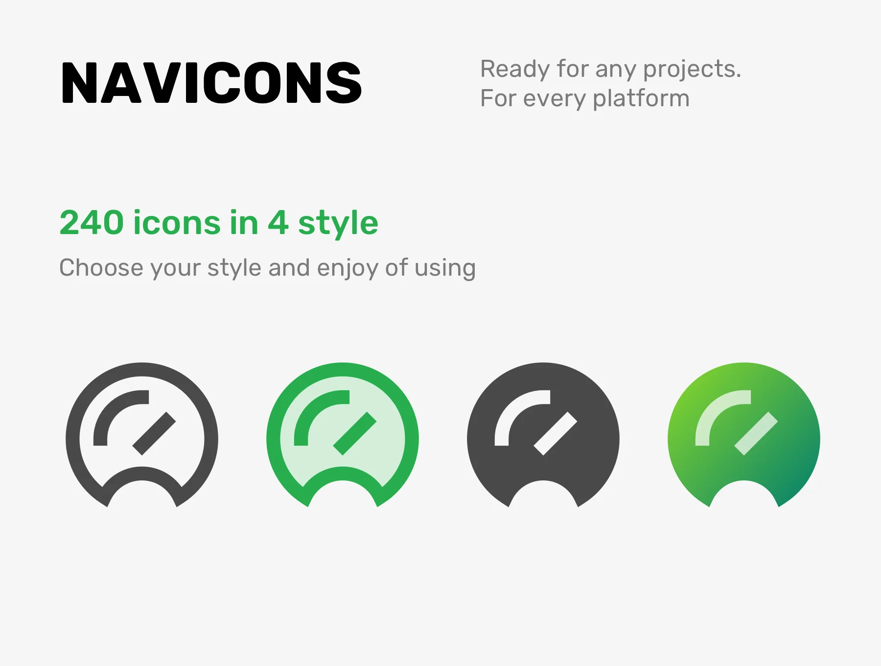 NAVICONS. Icons in 4 styles 2