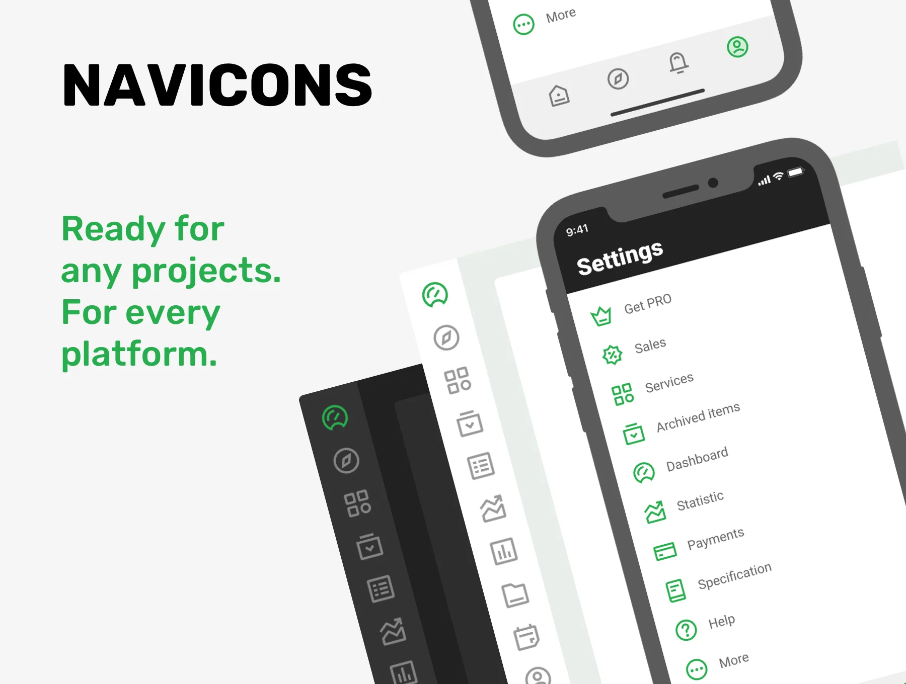 NAVICONS. Icons in 4 styles 4