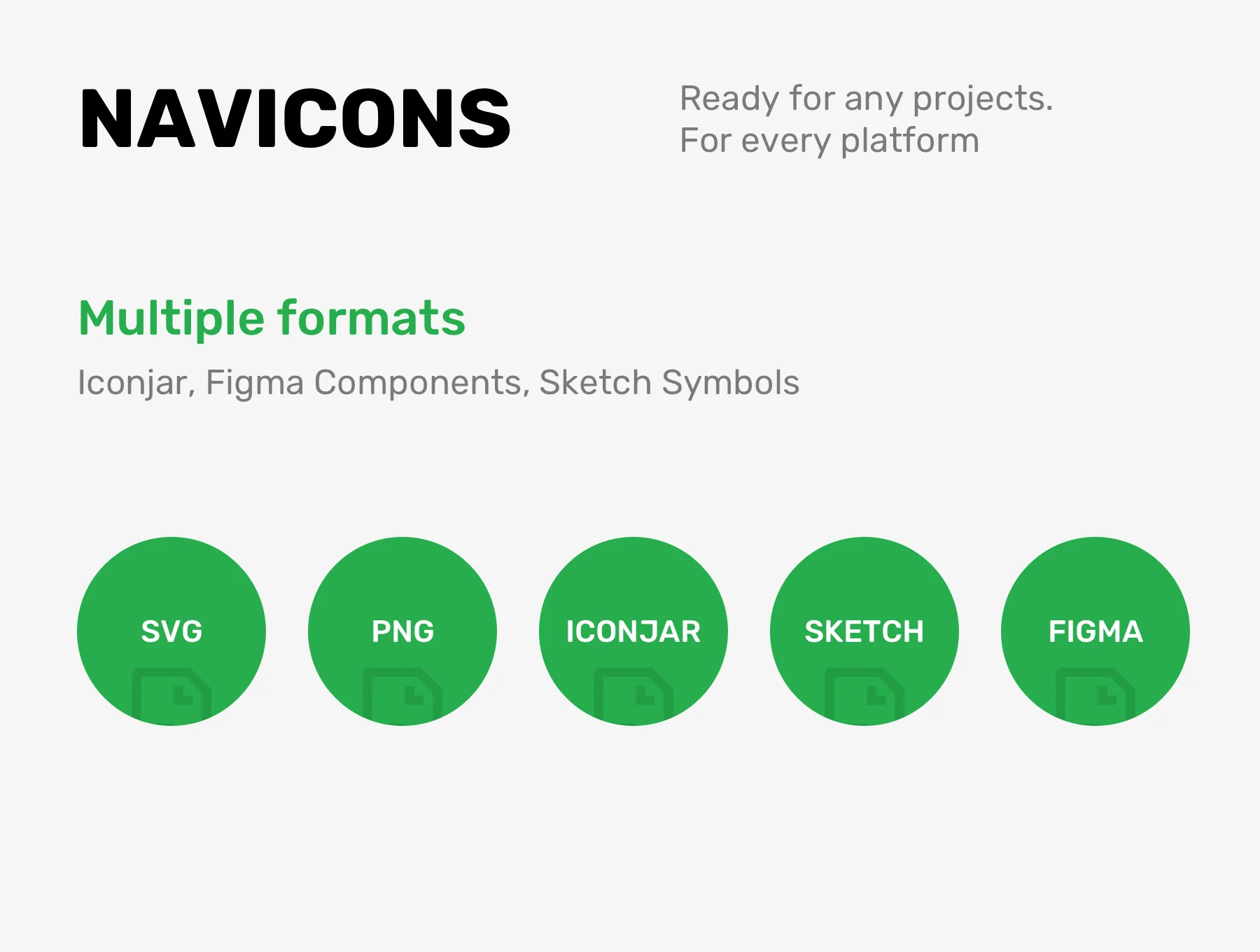 NAVICONS. Icons in 4 styles 5