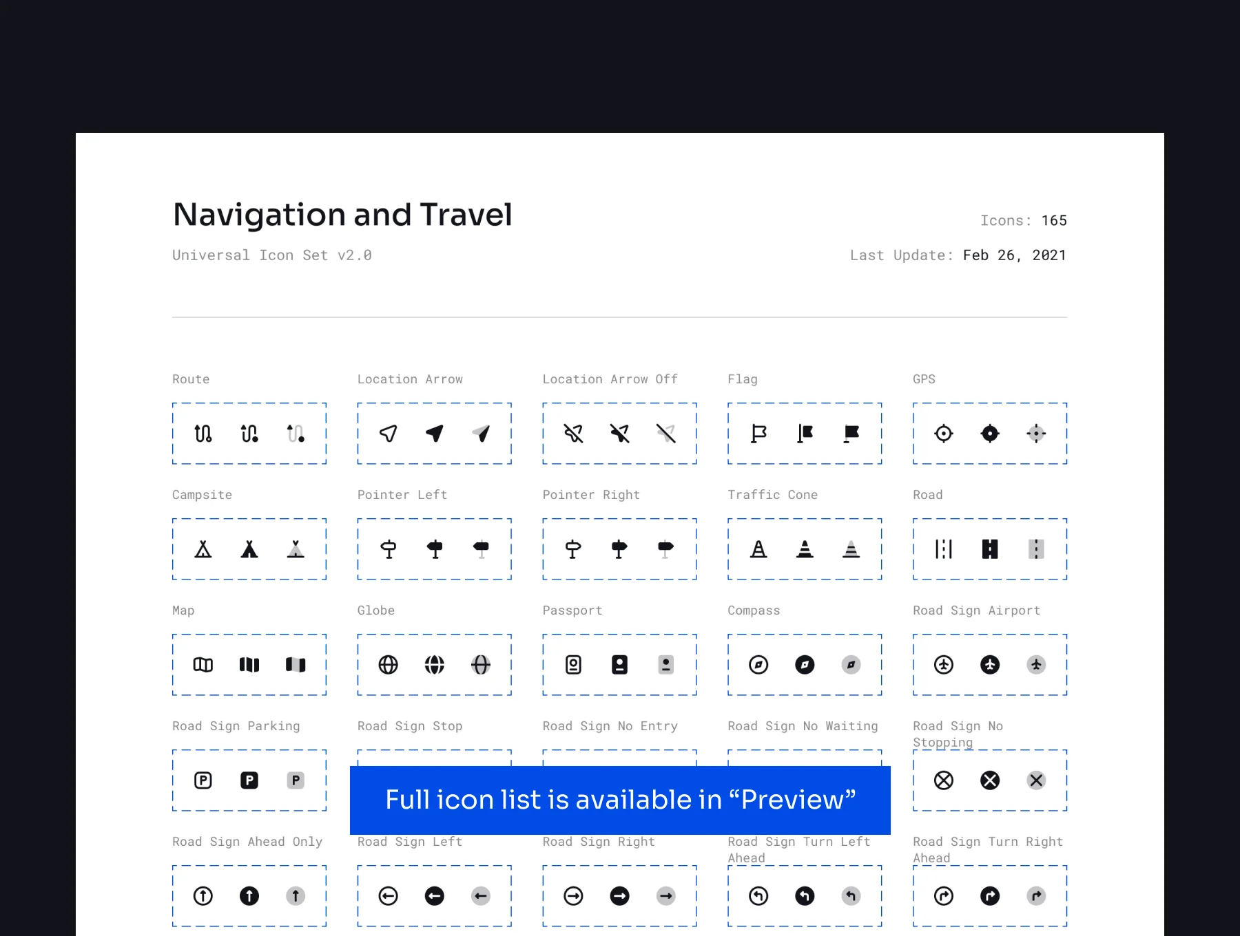 Navigation and Travel Icon Set 8