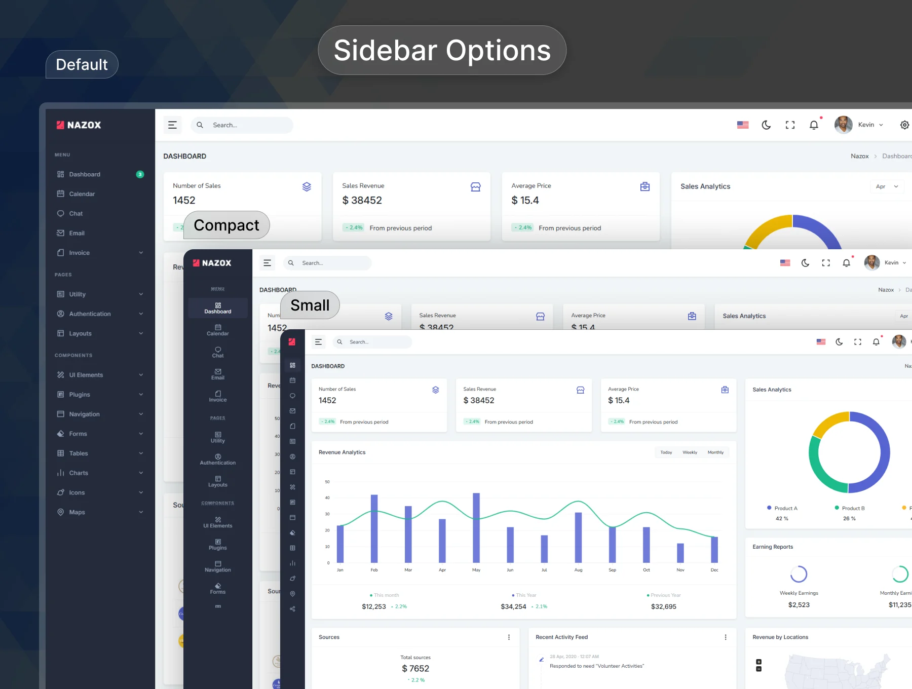 Nazox - Admin & Dashboard Tailwind CSS 4 Template 2