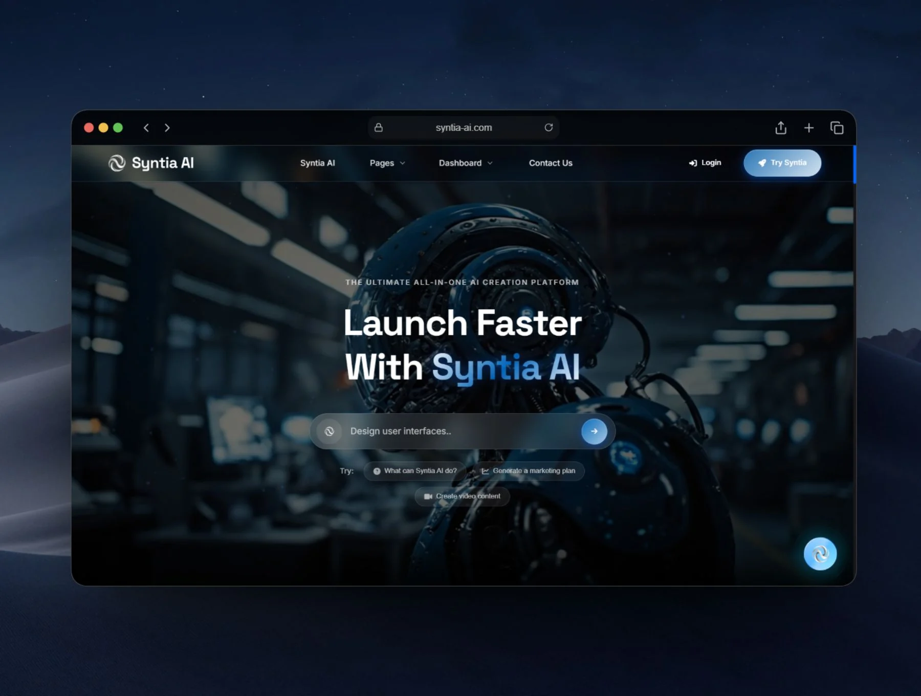 Syntia AI | Next-Gen AI SaaS Platform
