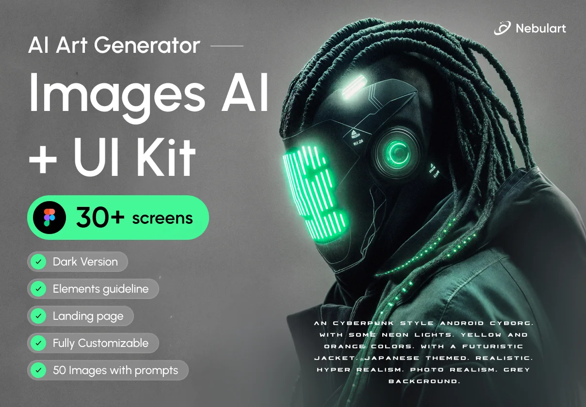 Nebulart - AI Art Generator App & Landing Page