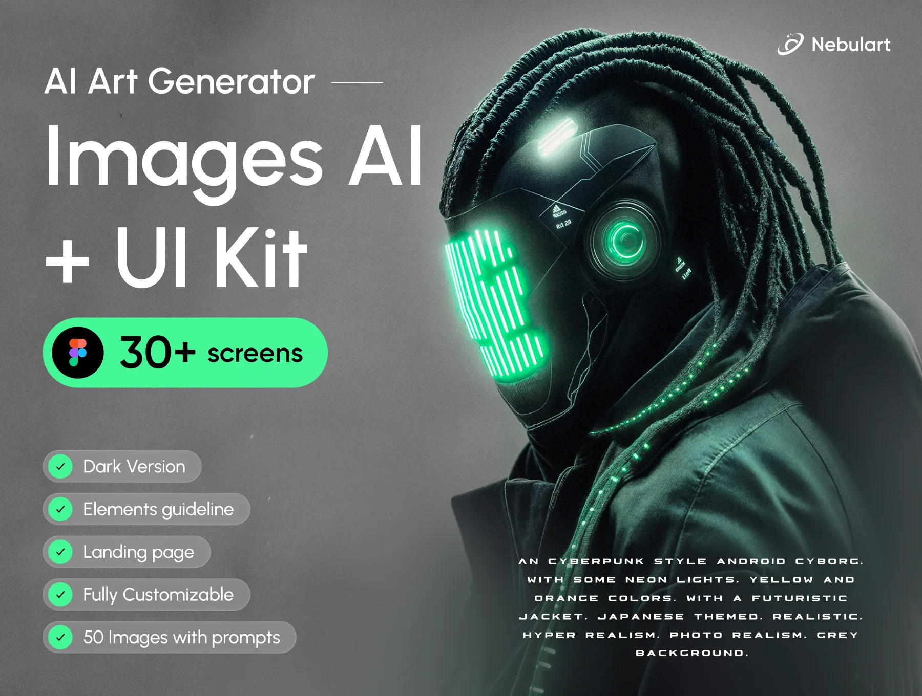 Nebulart - AI Art Generator App & Landing Page