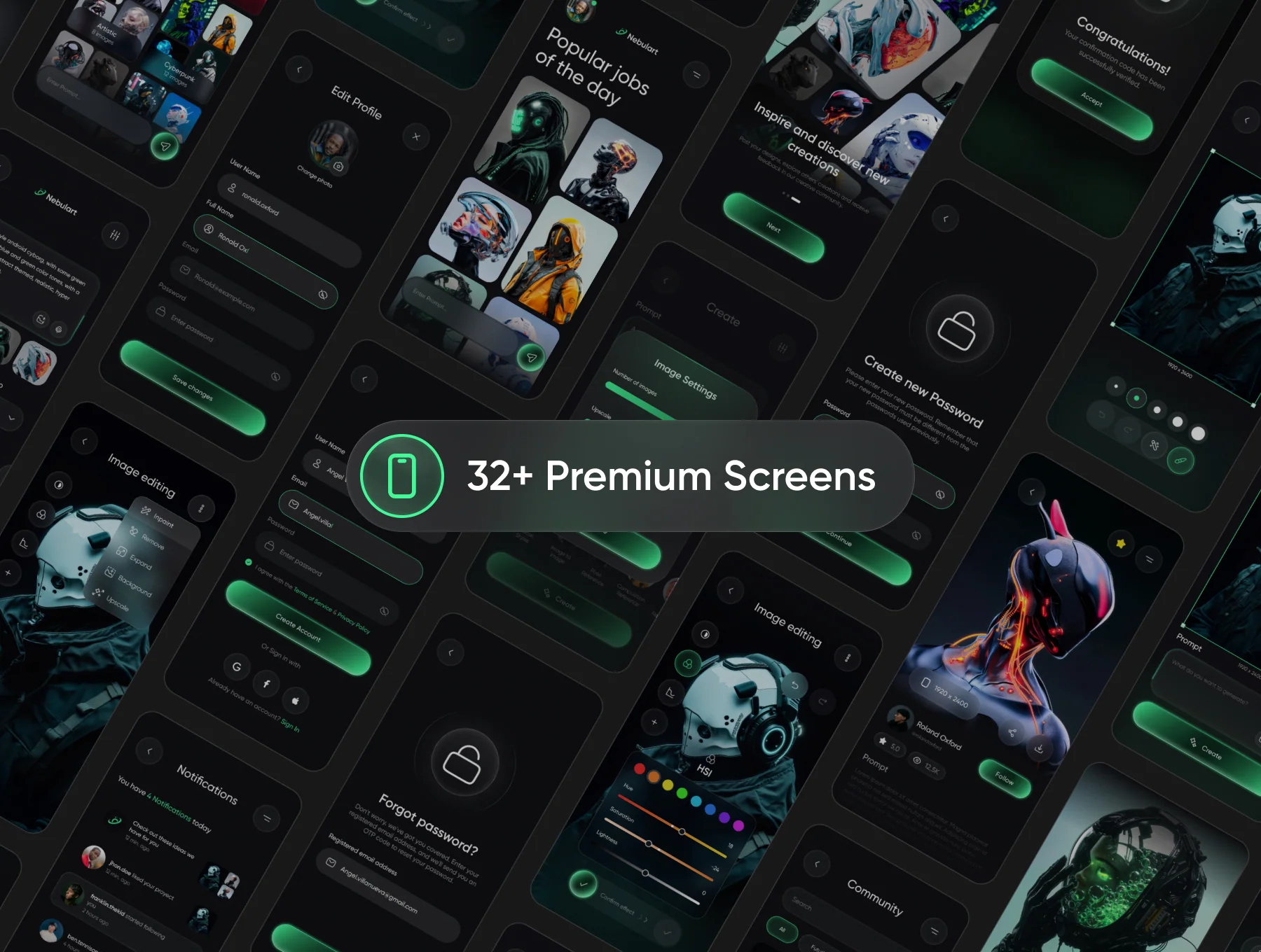 Nebulart - AI Art Generator App & Landing Page 3