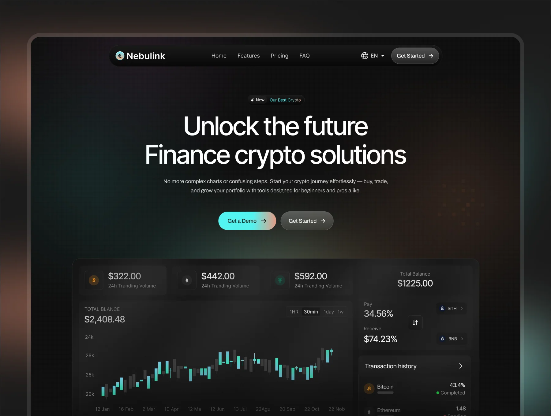 Nebulink — Crypto SaaS Template