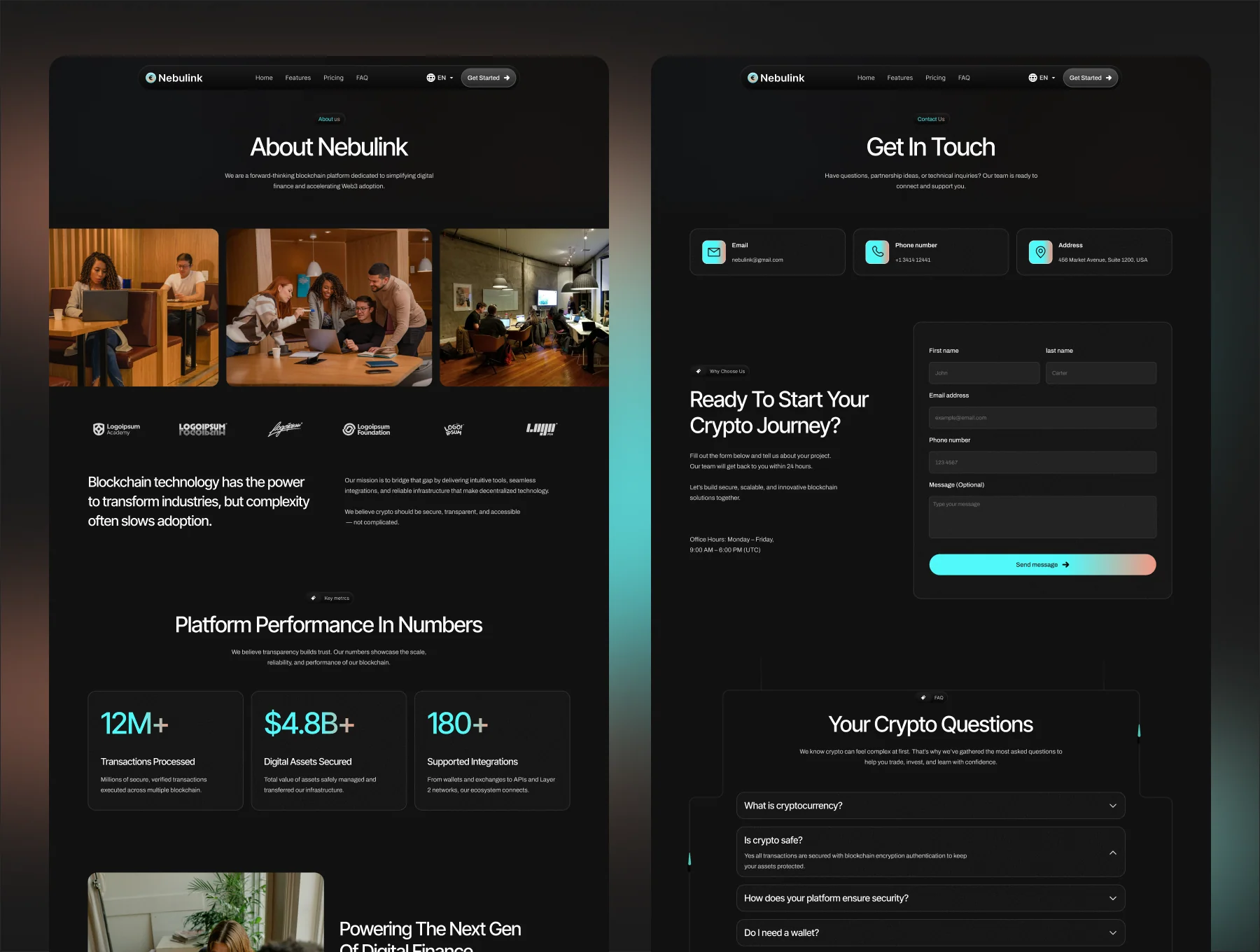 Nebulink — Crypto SaaS Template 2