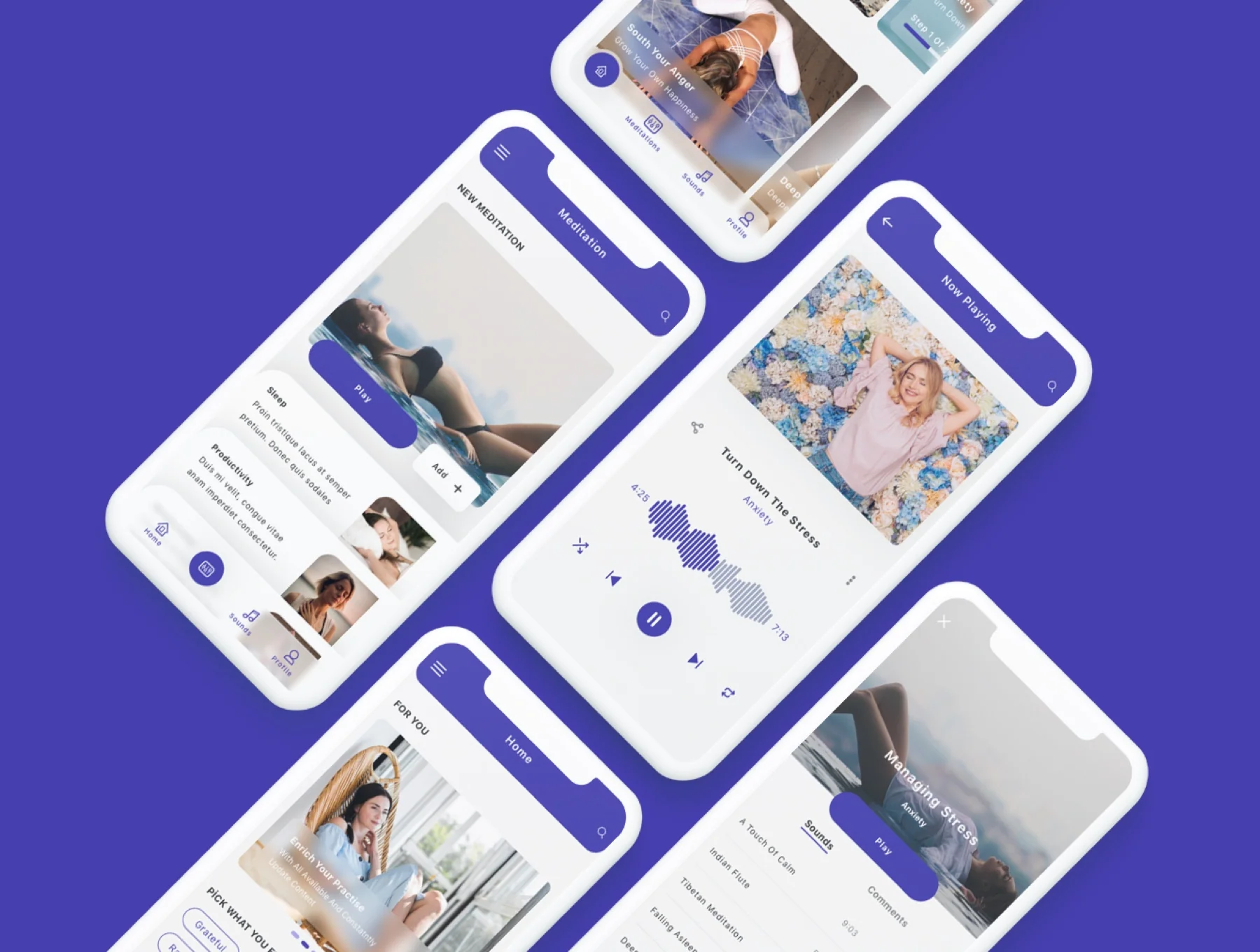 Neco - Meditation and ASMR App Ui Kit