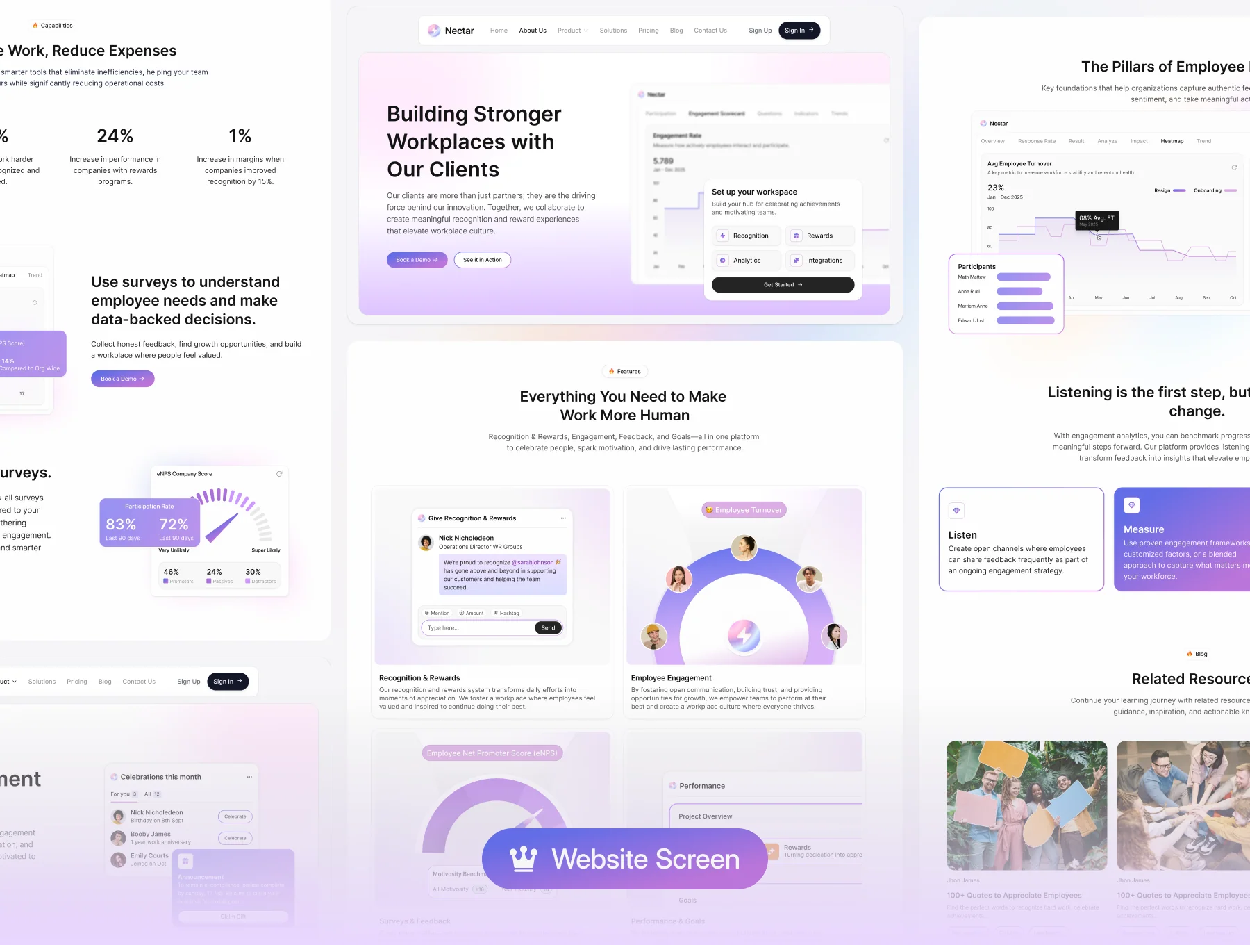 Nectar — B2B SaaS HR Management Website Kit 4