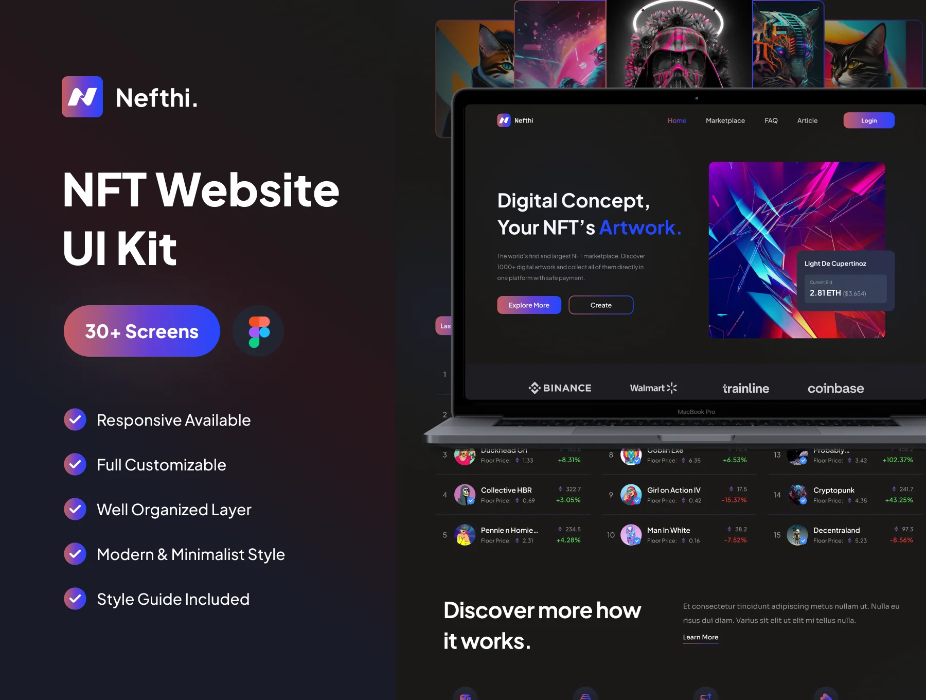 Nefthi - NFT Website UI Kit
