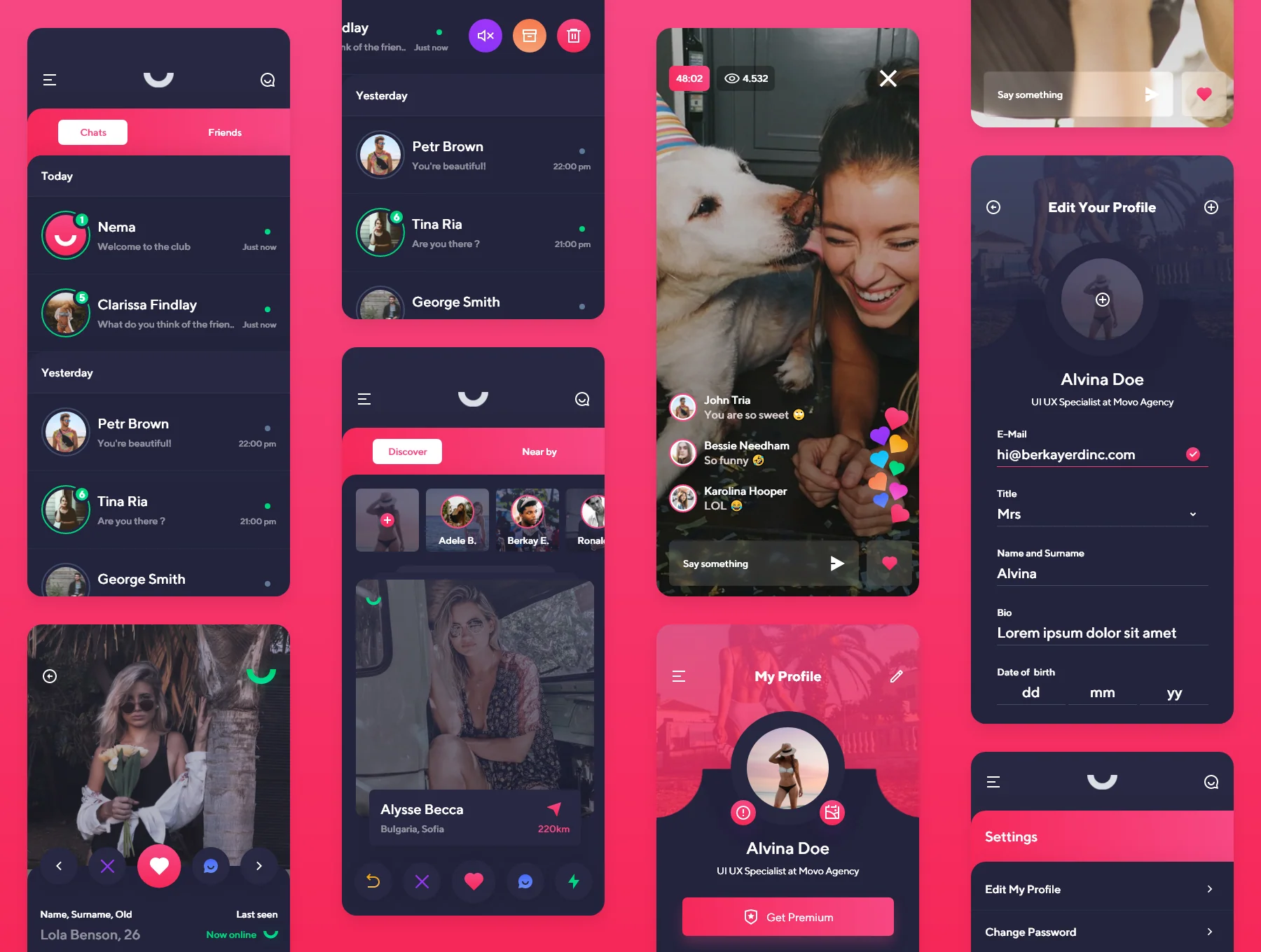 Nema Dating App UI Kit 4