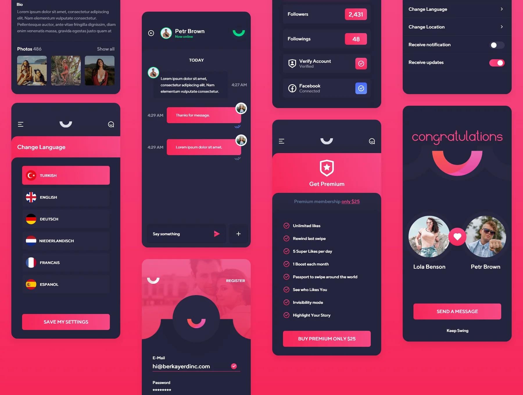 Nema Dating App UI Kit 6