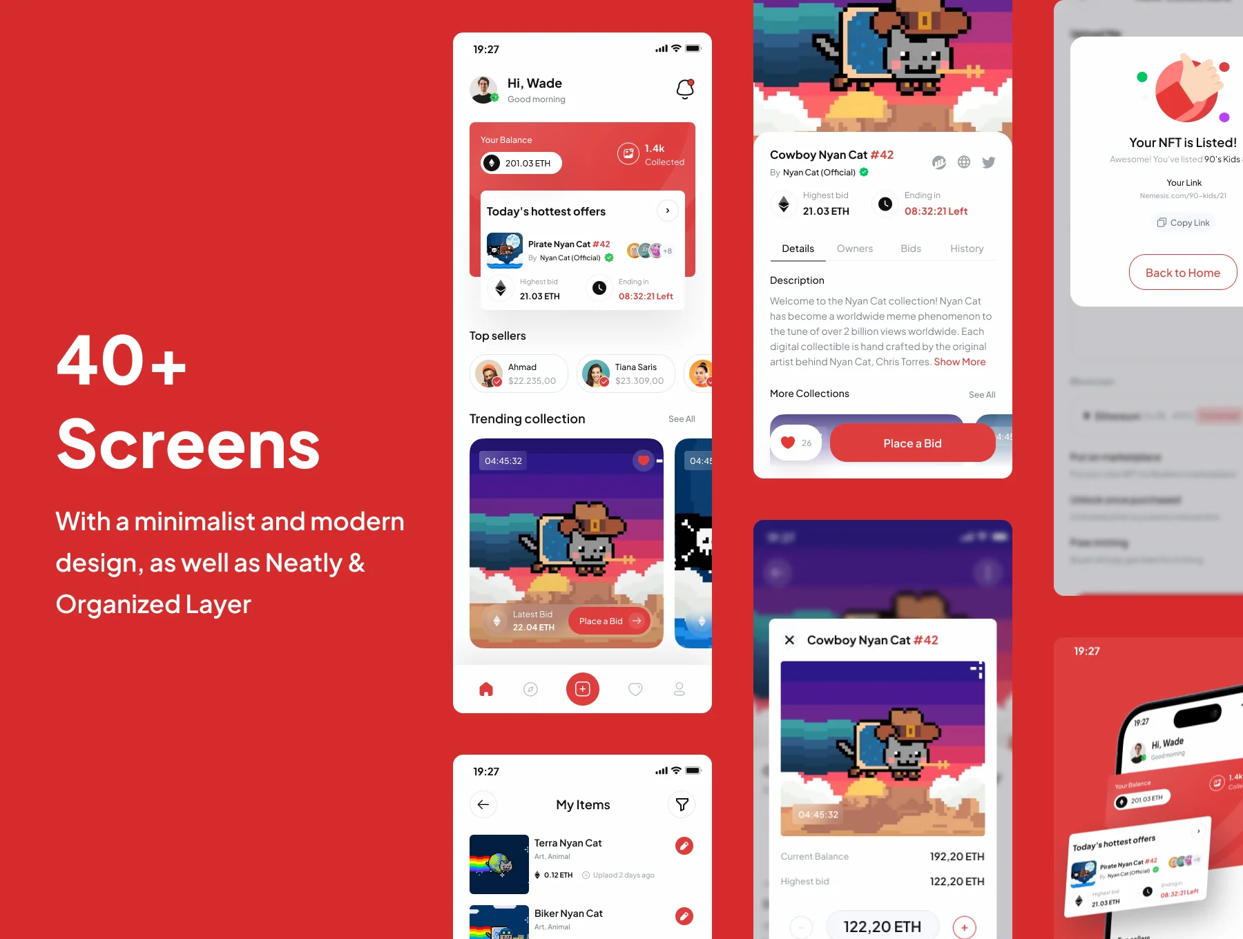 Nemesis - NFT Market Collection Apps UI Kits 2