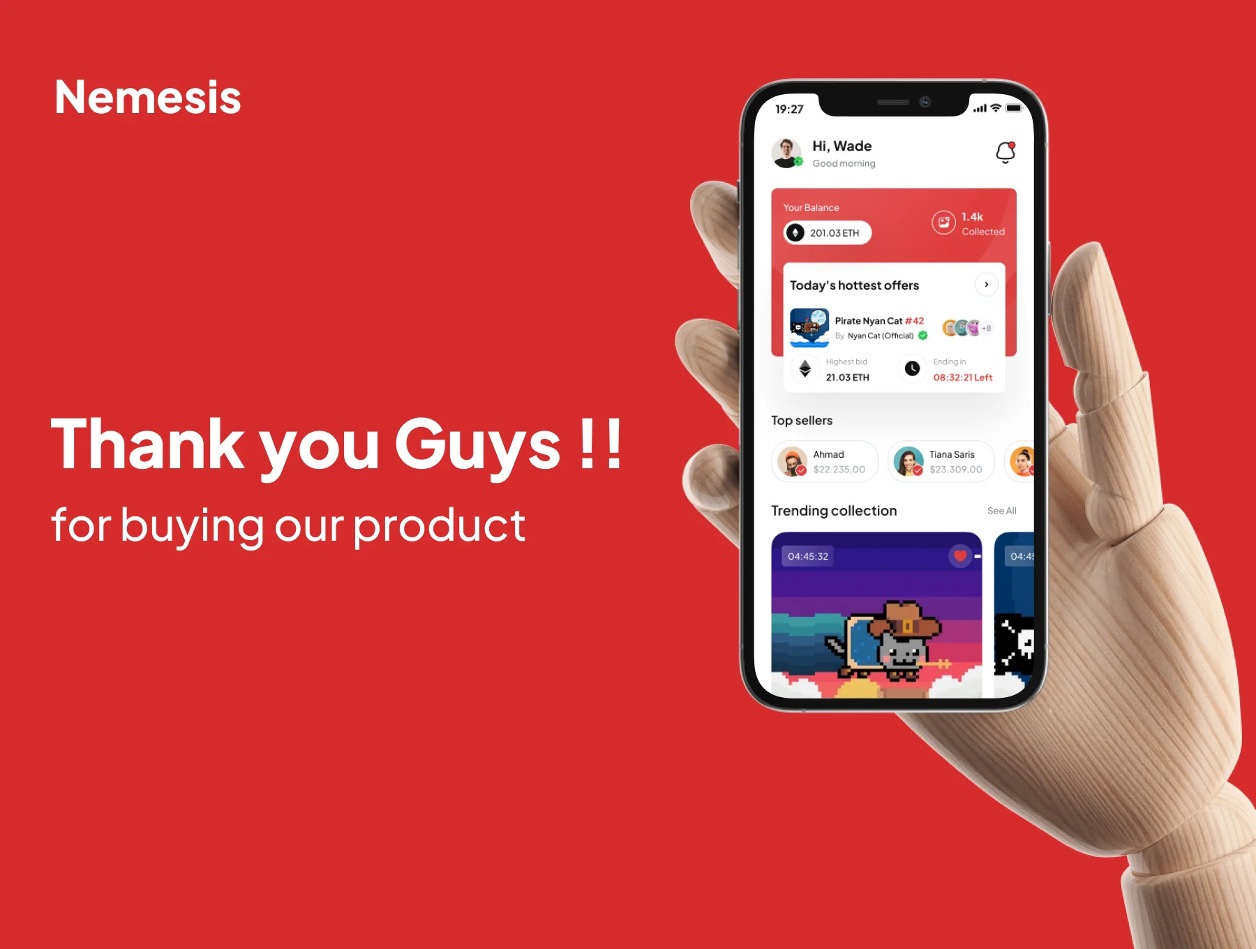 Nemesis - NFT Market Collection Apps UI Kits 6