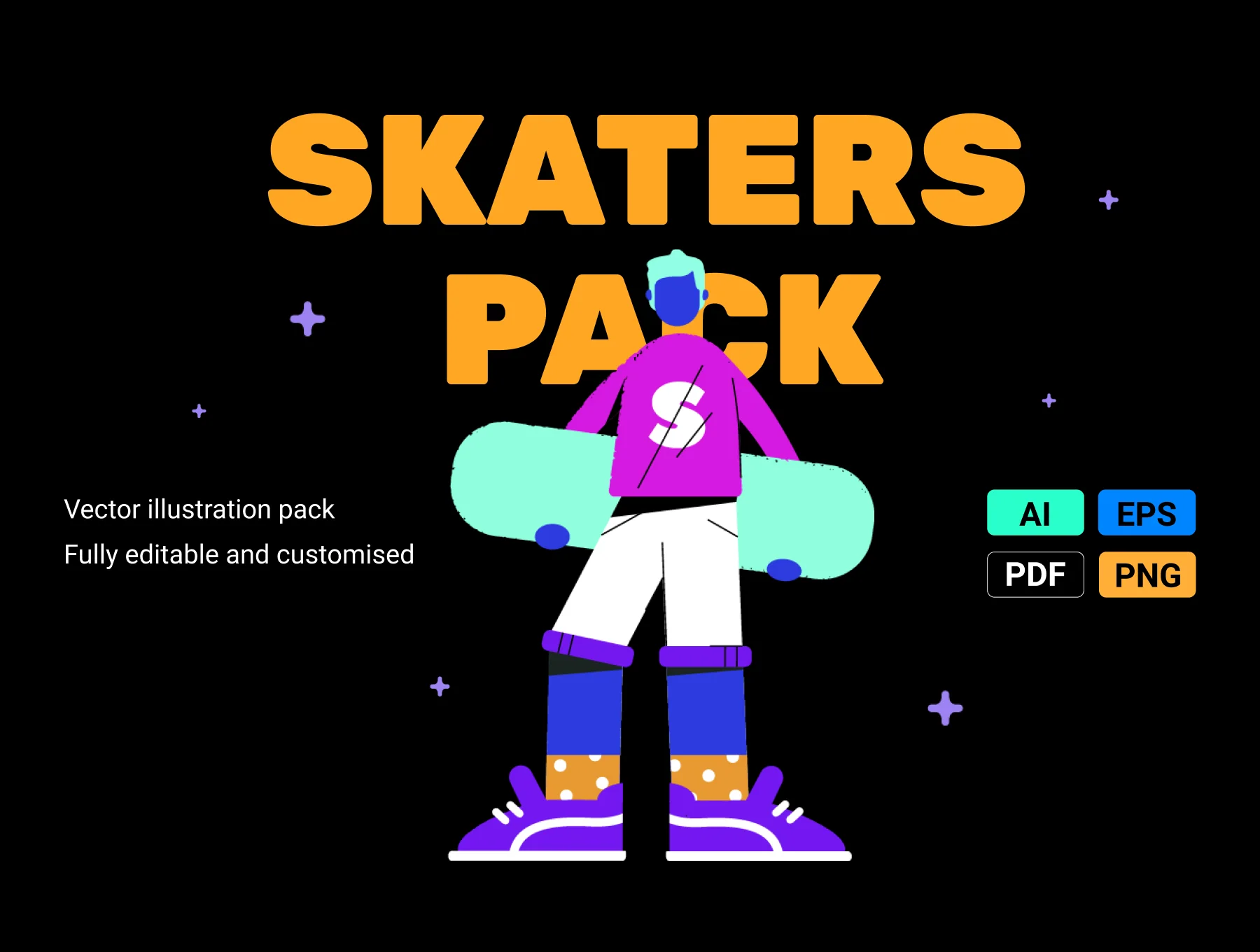 Neon skaters set