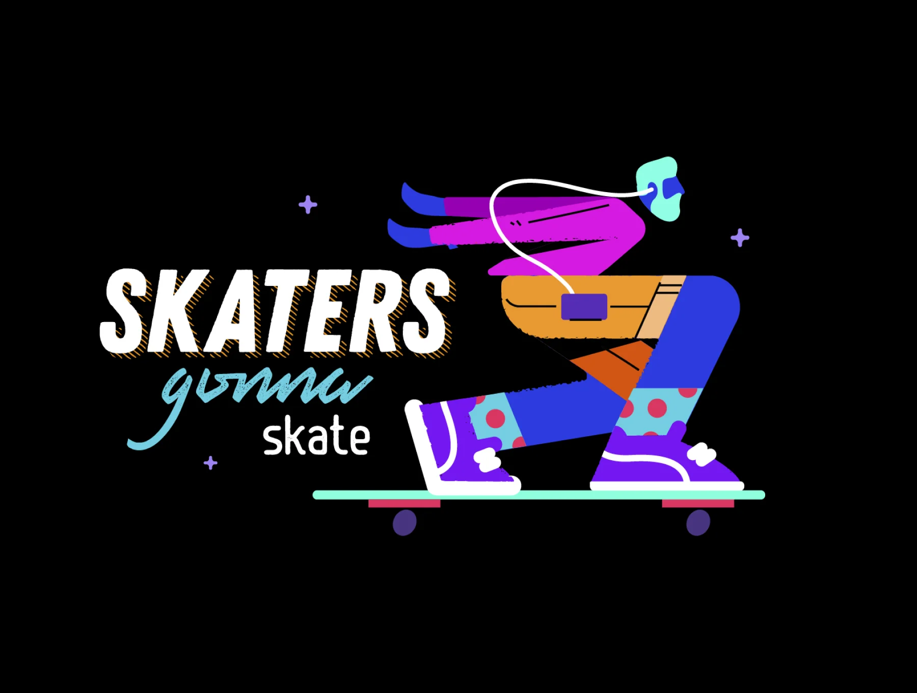 Neon skaters set 2