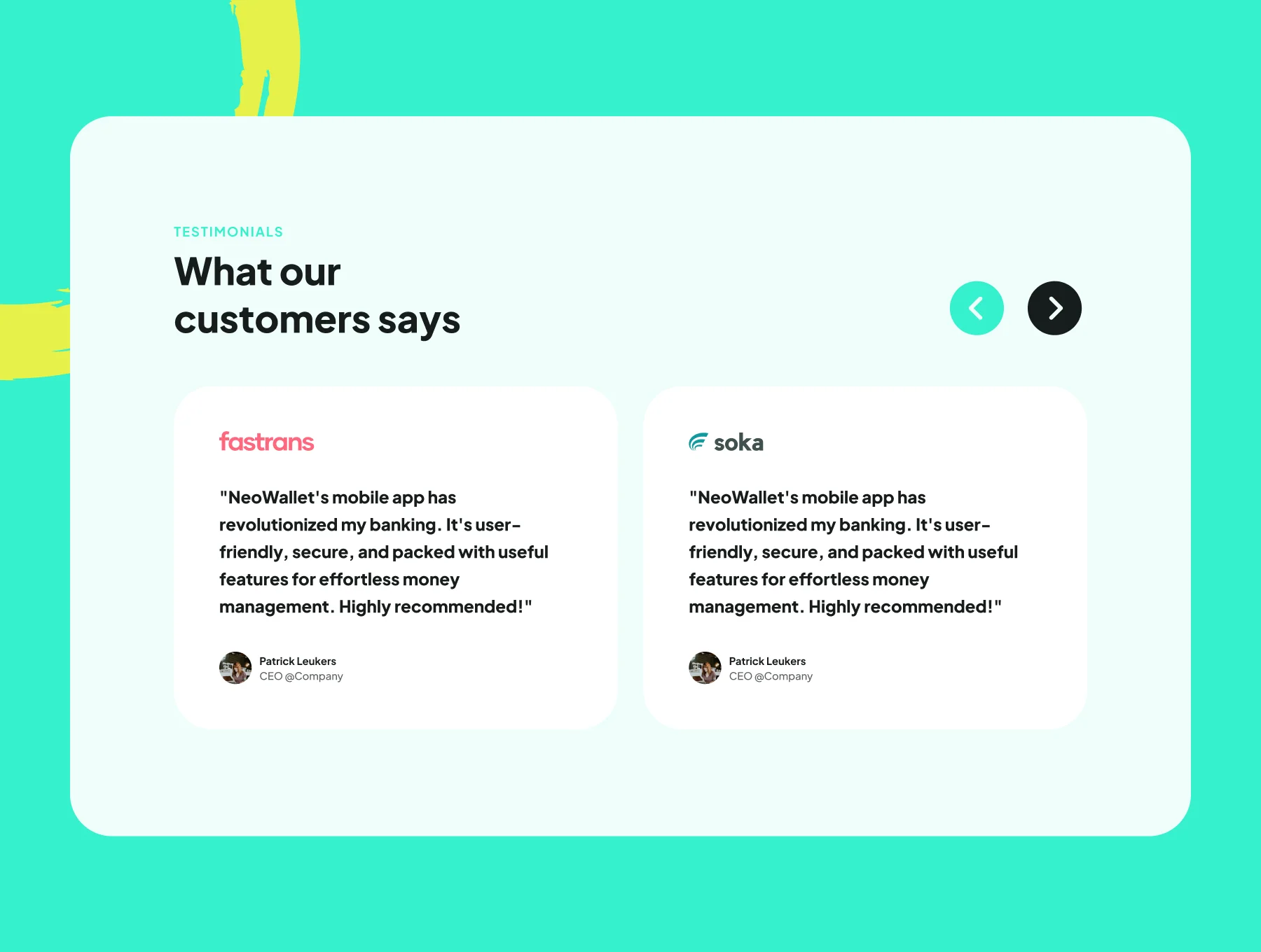 Neowallet — Startup Template 5
