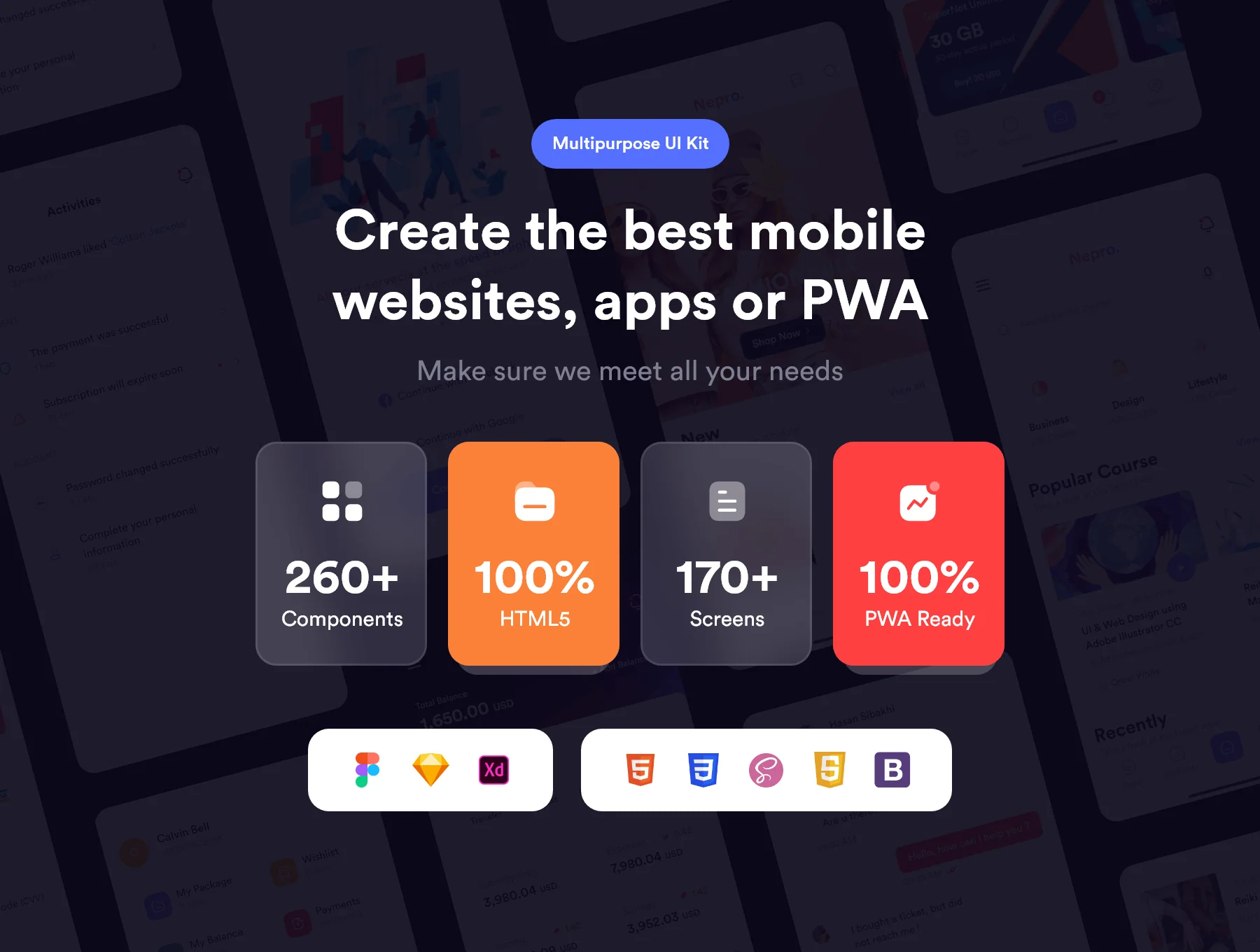 Nepro – Multipurpose Mobile HTML5 Template 🚀 2
