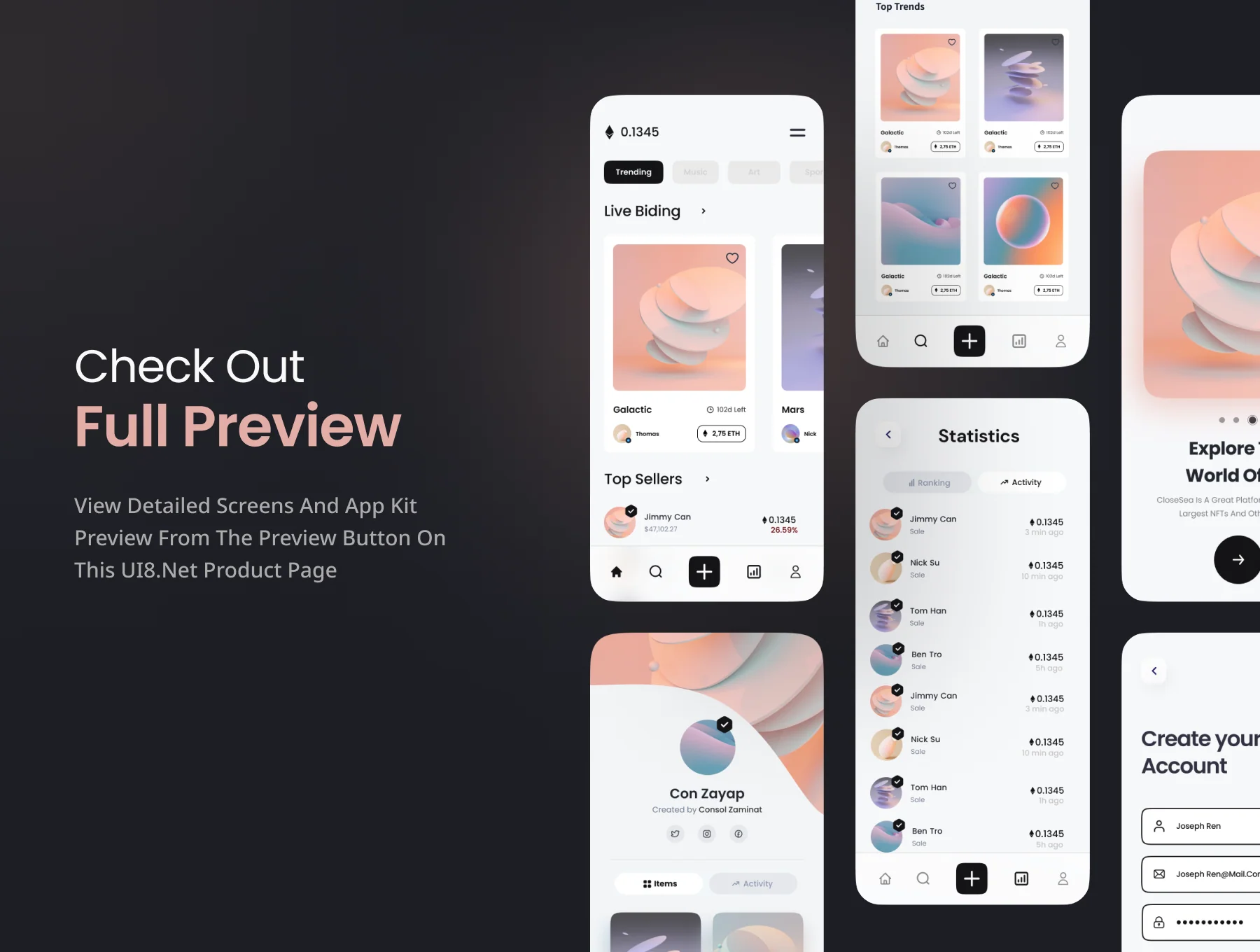 Nerko - NFT Market App UI KIT 6