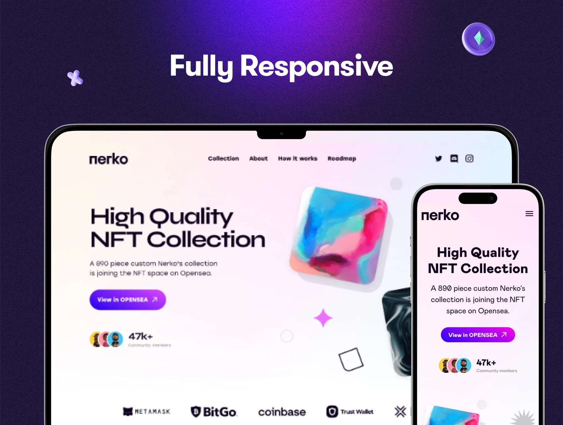 Nerko - NFT Portfolio Landing Page 3