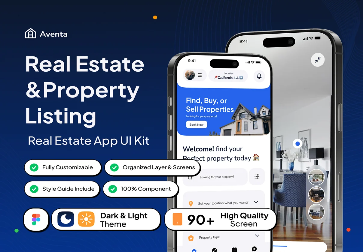 Aventa - Mobile Real Estate App Ui Kit