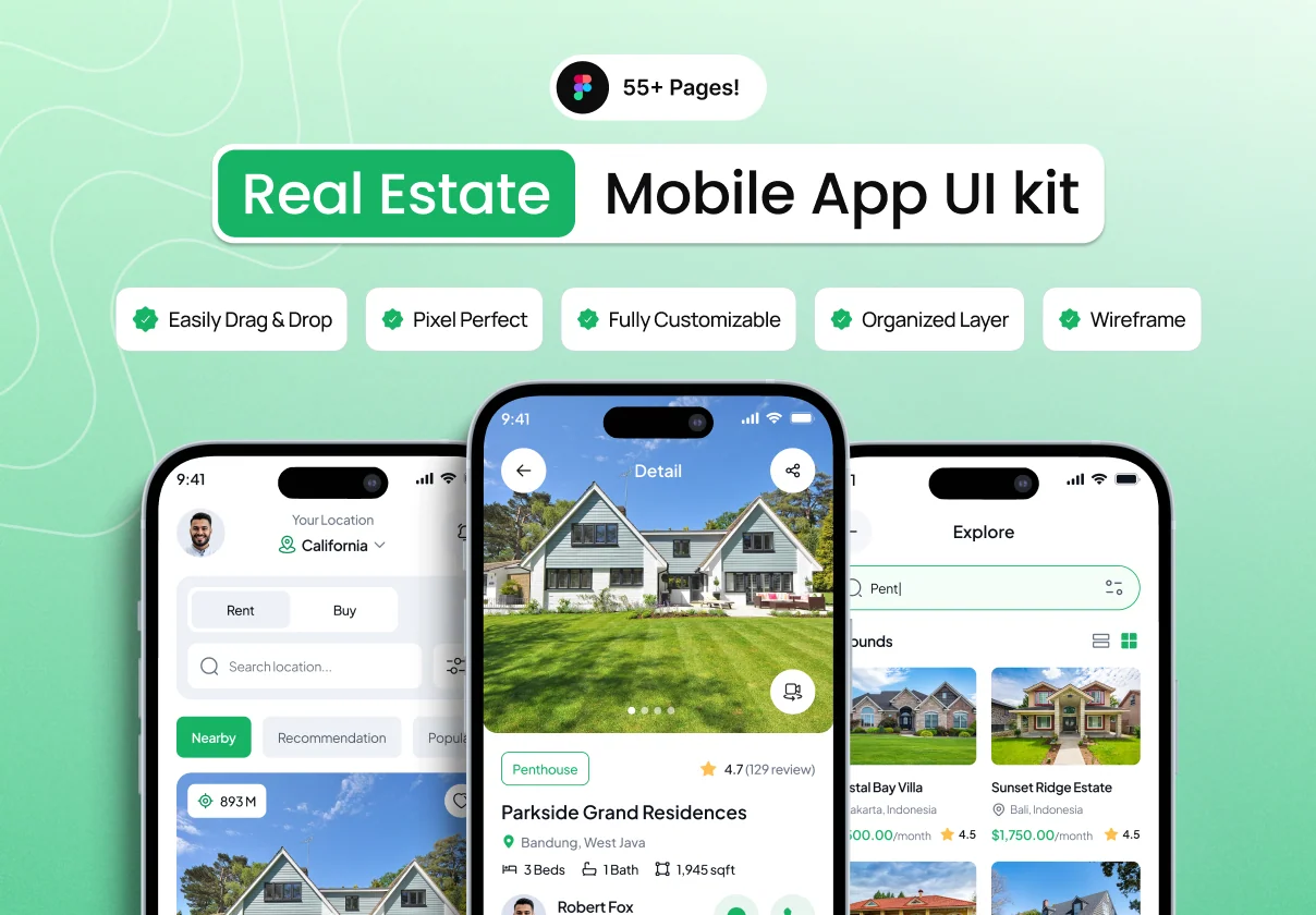 NestHive Real Estate Mobile App Ui kit