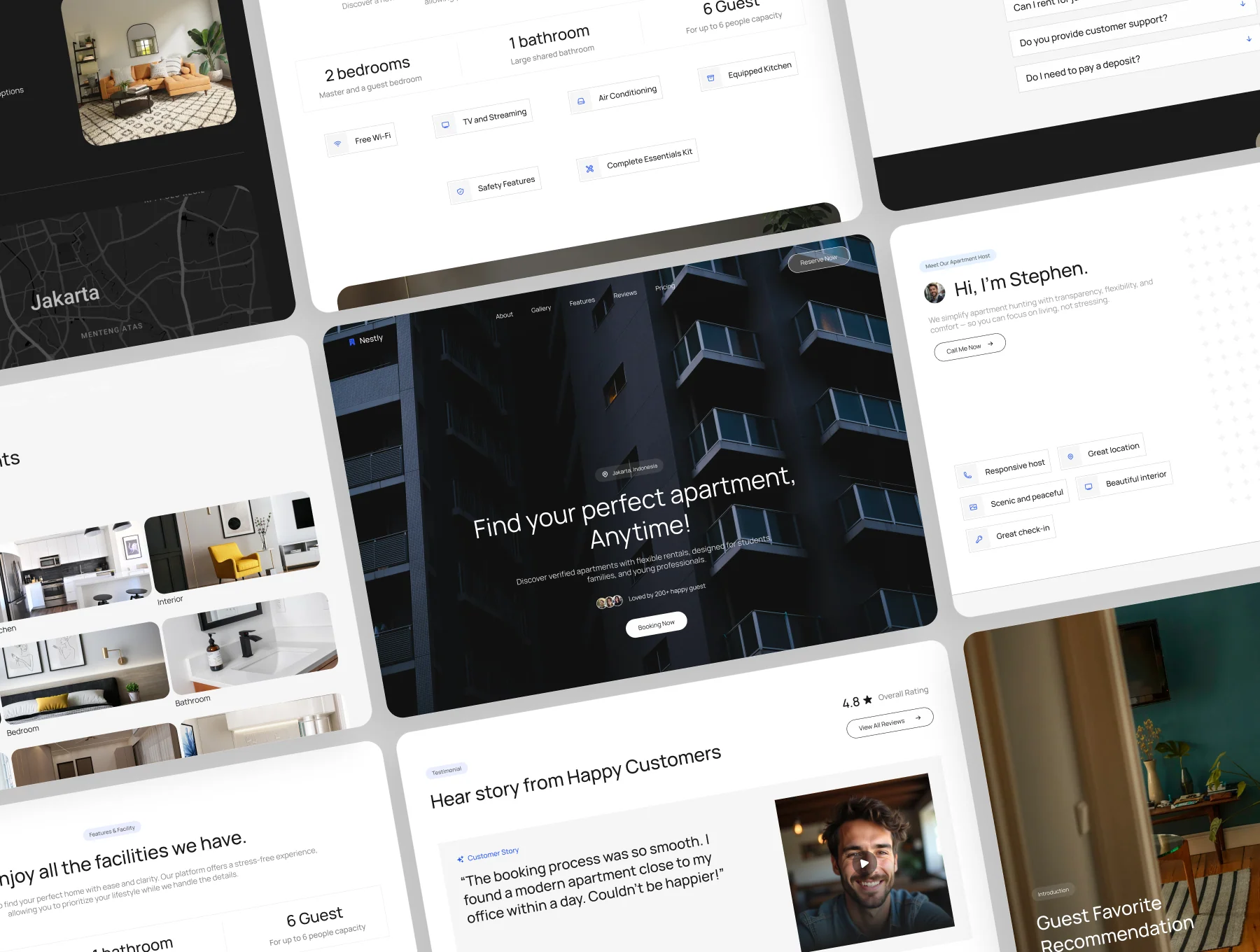 Nestly - Apartment Landing Page UI Kit 5