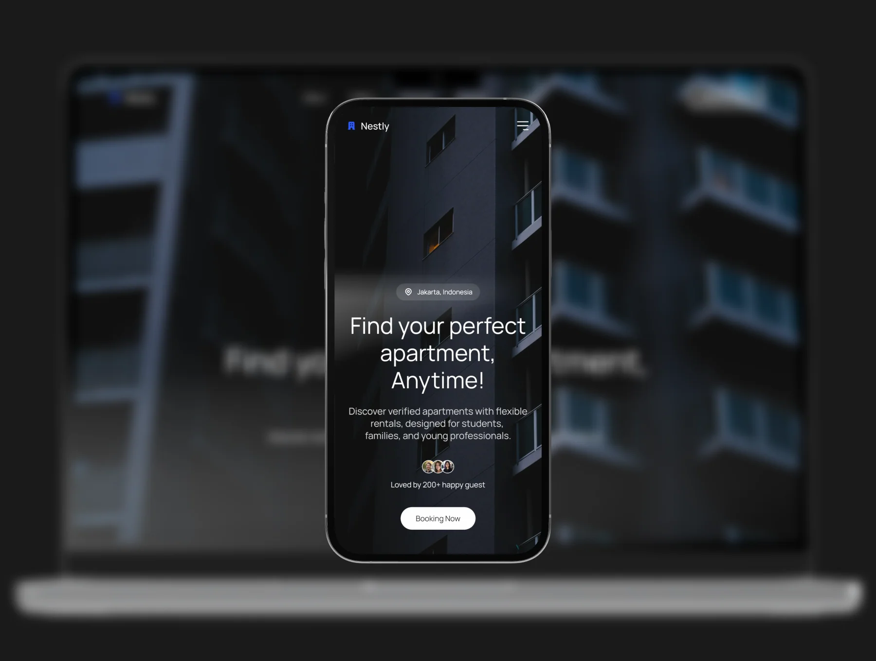 Nestly - Apartment Landing Page UI Kit 6