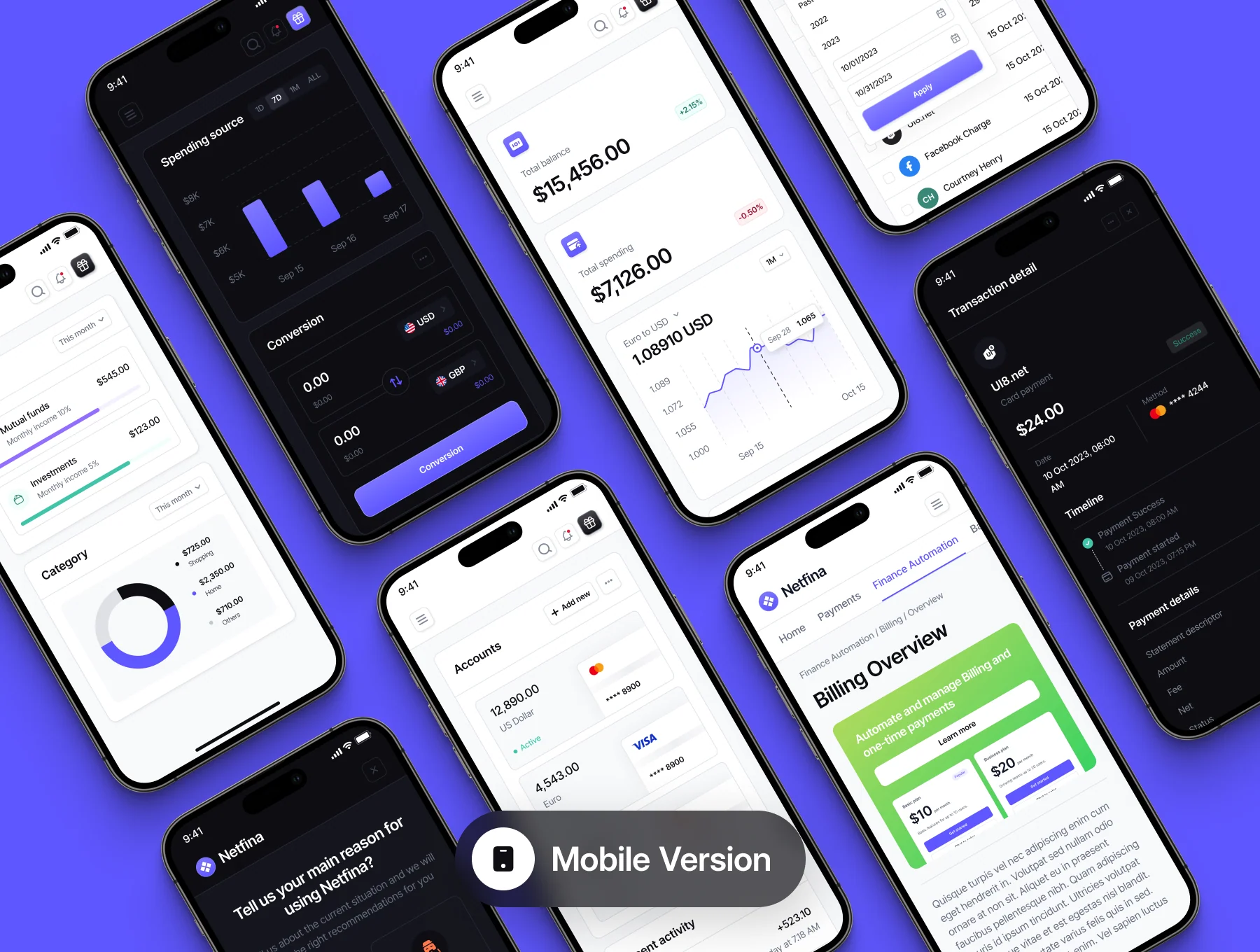 Netfina - Financial Management Dashboard UI Kit 6