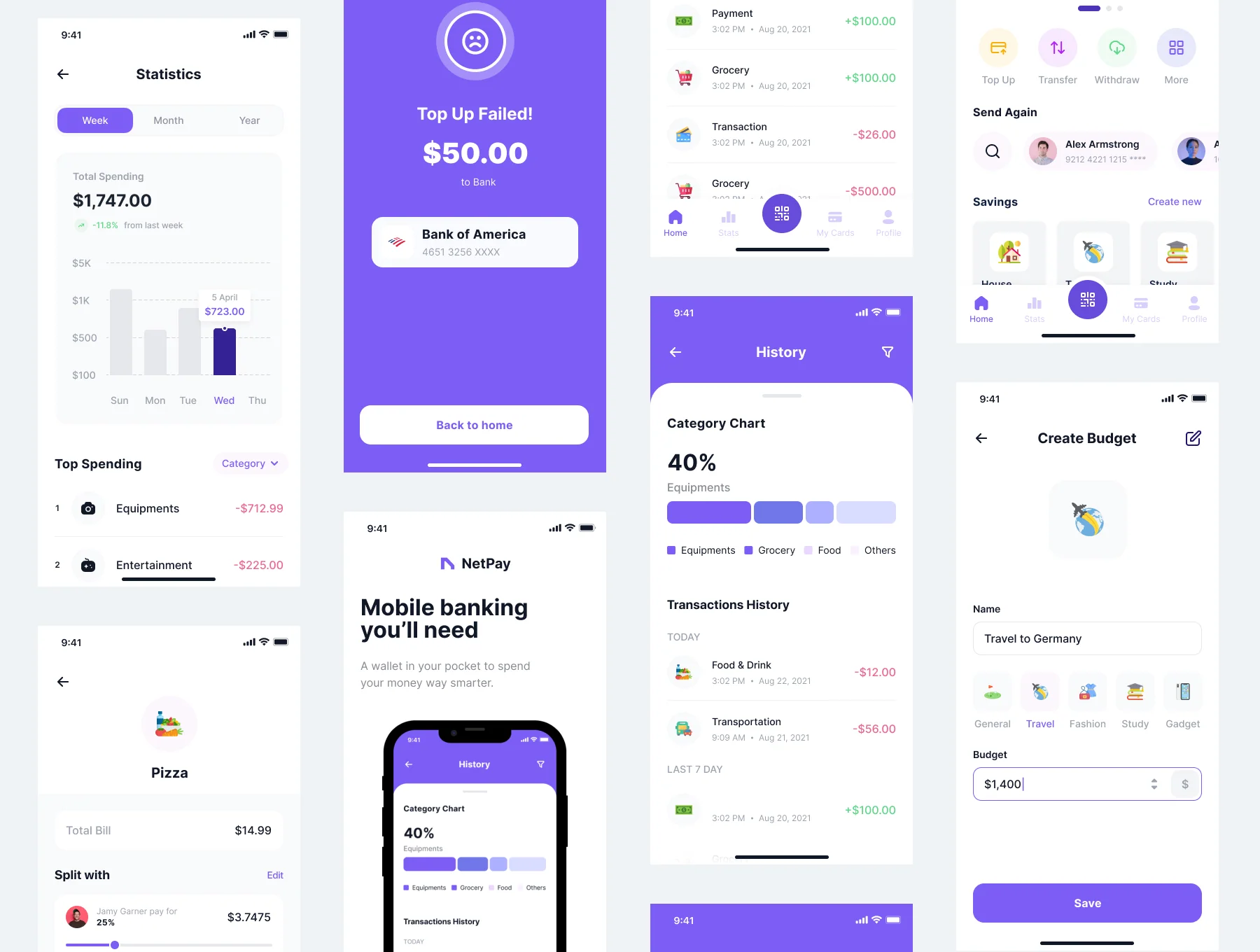 Netpay - Financial & Digital Wallet App UI Kit 2