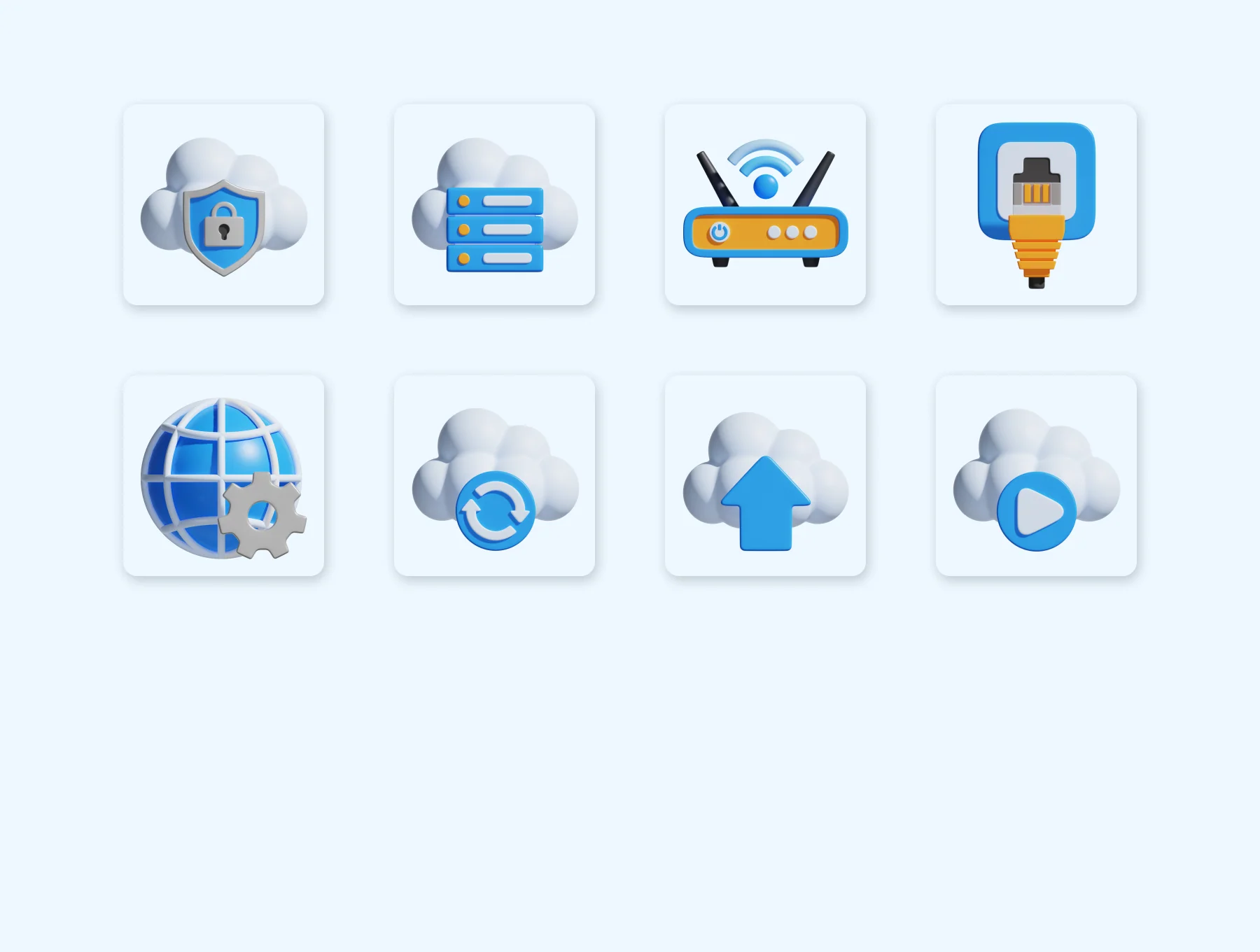 Network & Cloud Technology 3D Icon 6