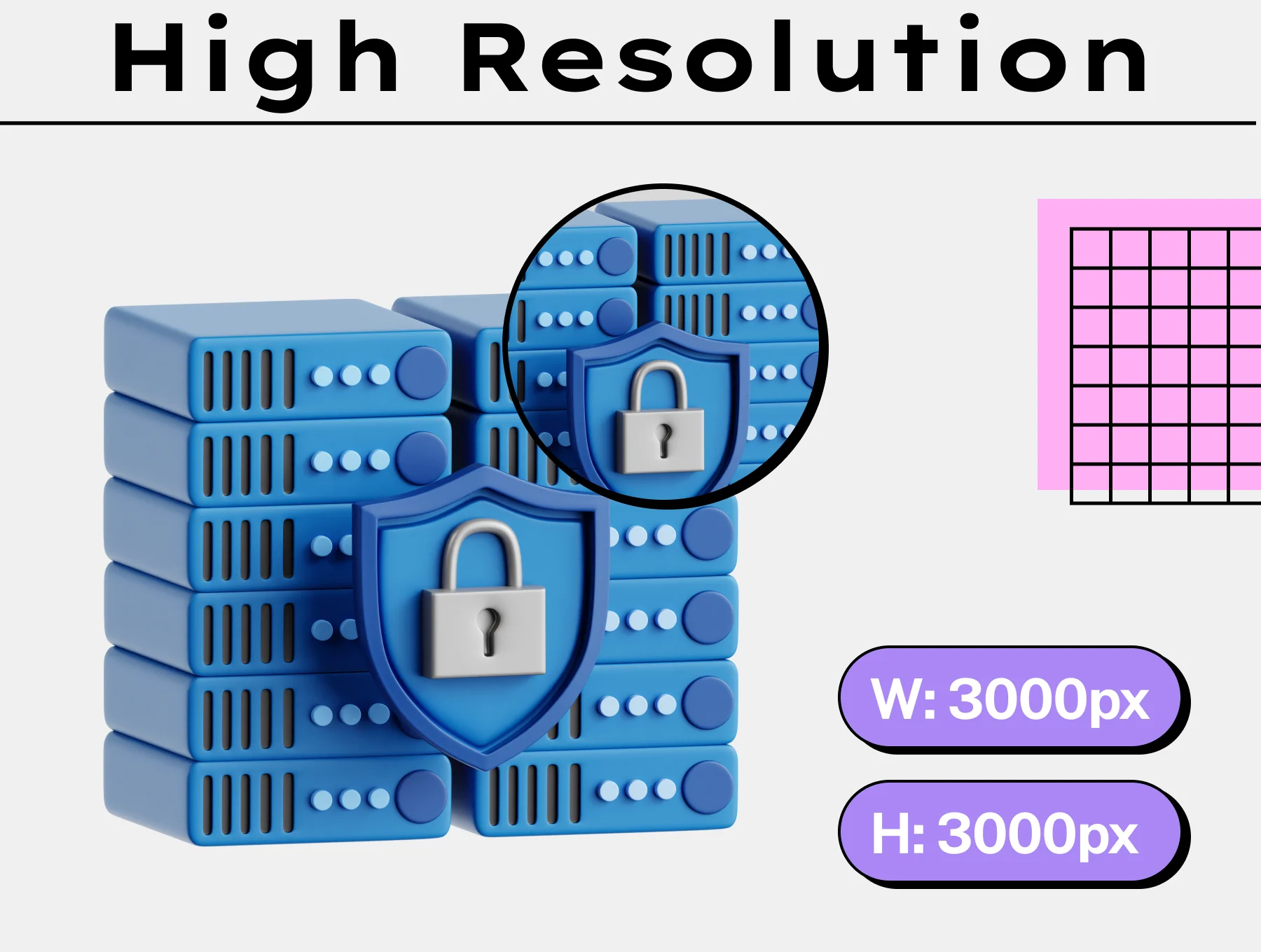 Network Security 3D Icons 2