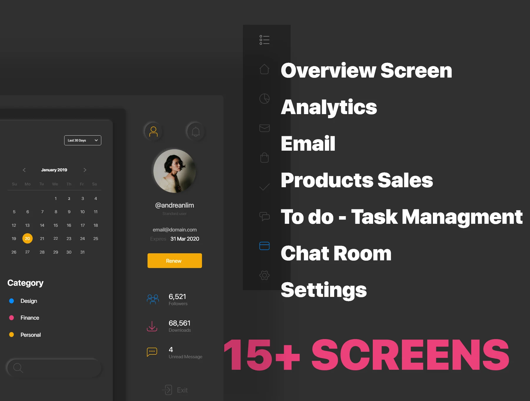 Neumorphic Dashboard UI Kit 3