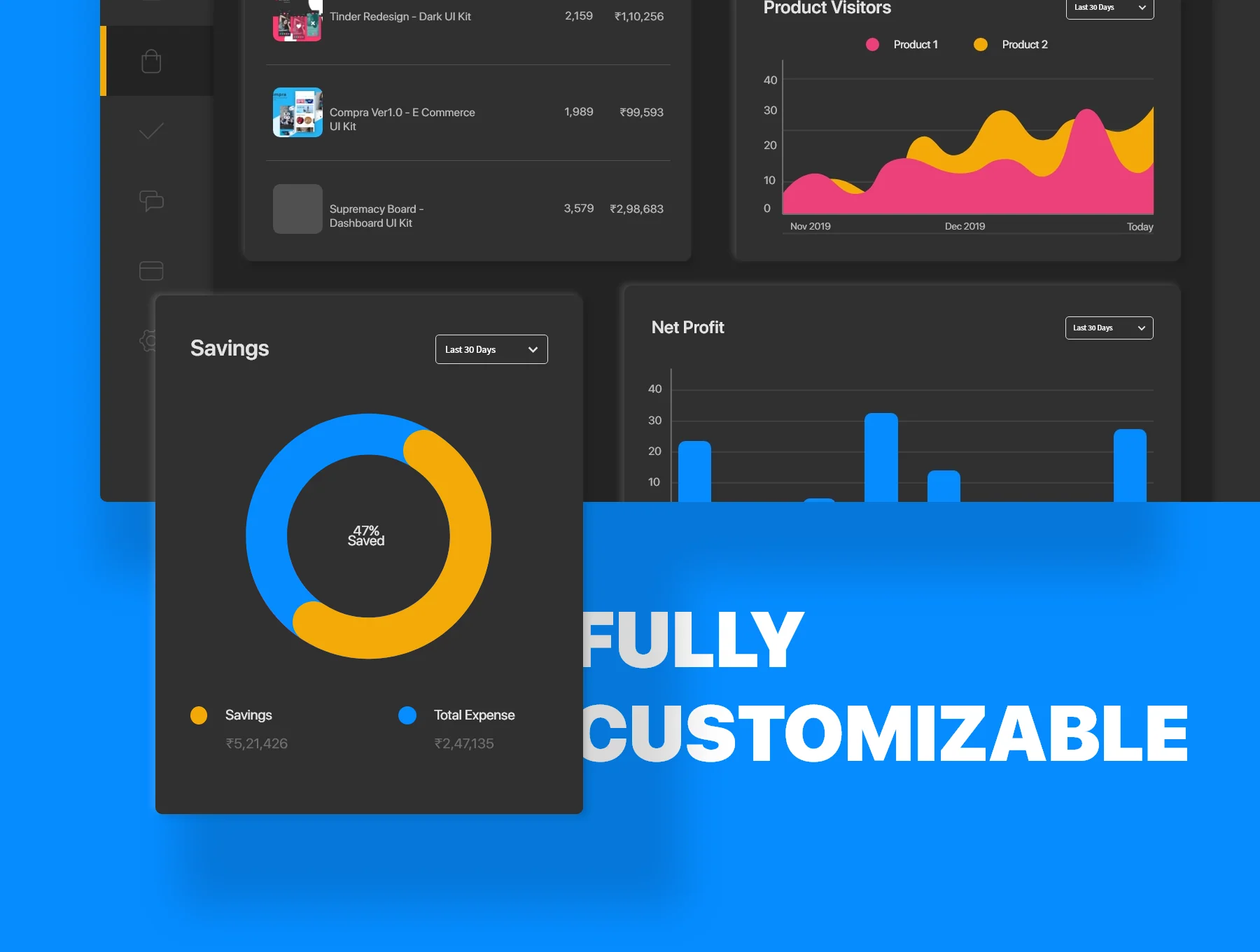 Neumorphic Dashboard UI Kit 5