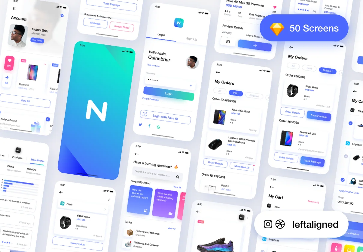 Neura e-commerce UI Kit