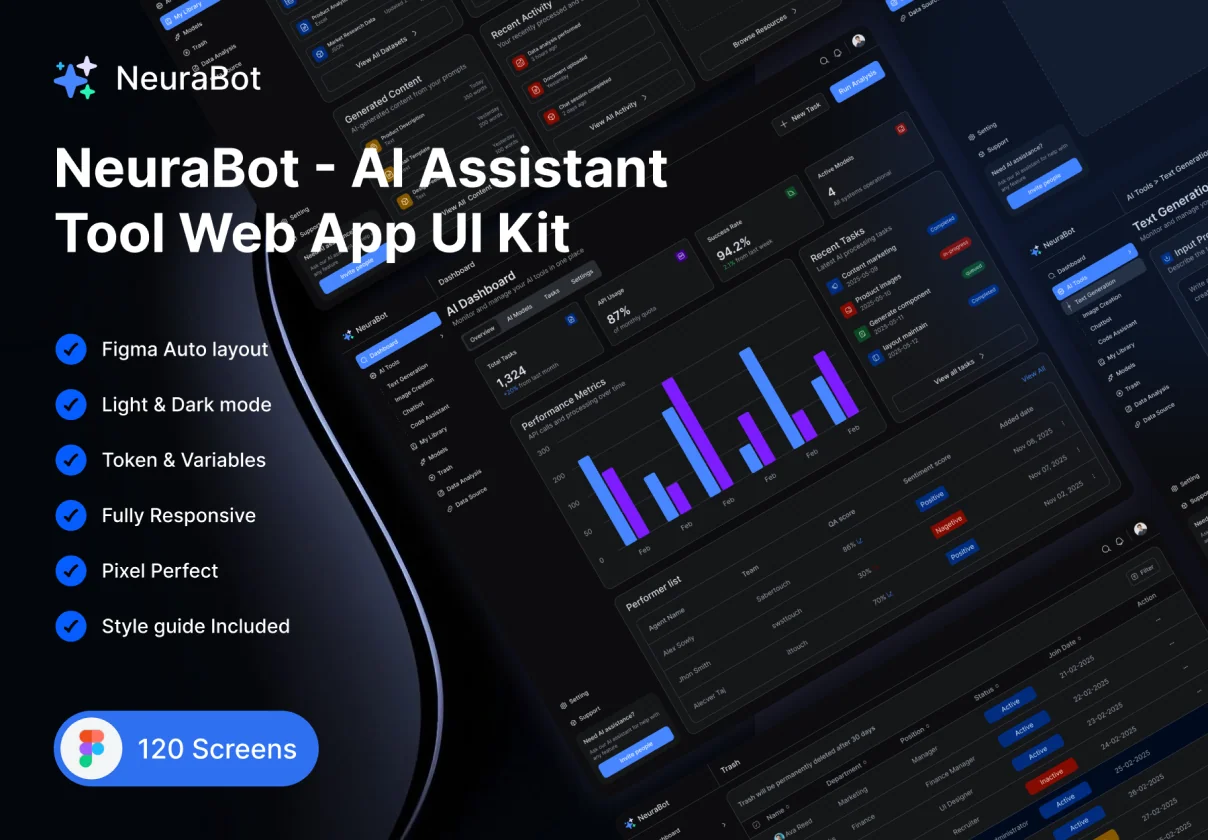 NeuraBot AI Assistant Tool Web App UI Kit