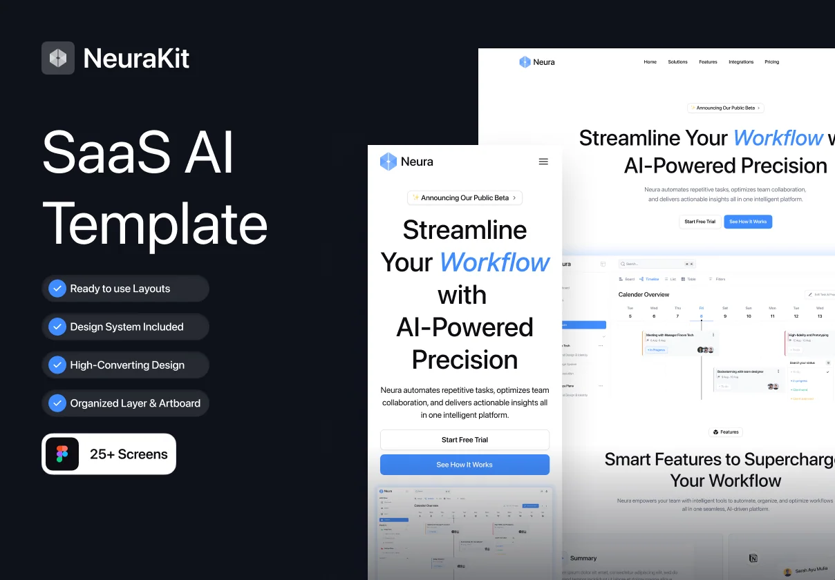 NeuraKit - SaaS AI Workflow UI Kit