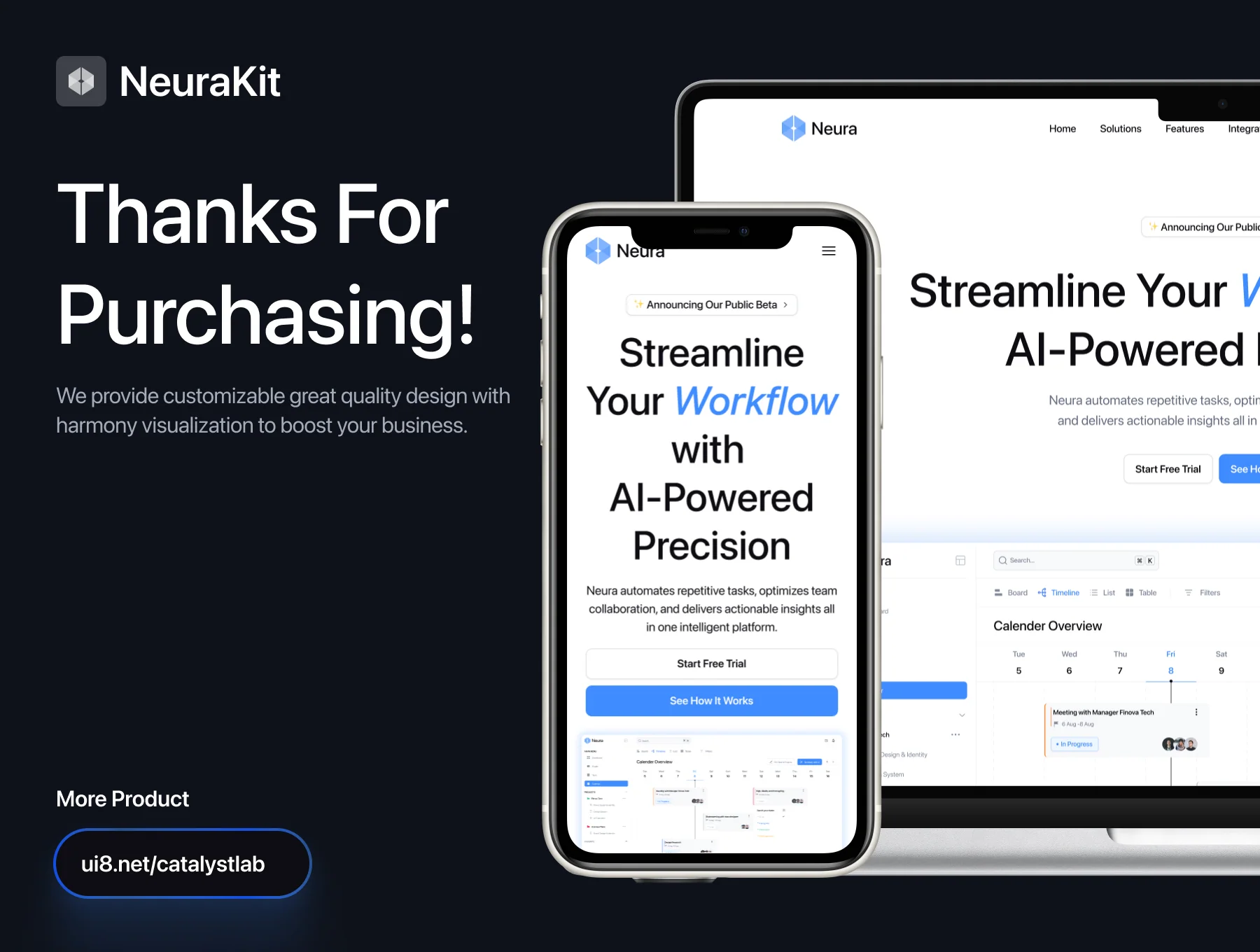 NeuraKit - SaaS AI Workflow UI Kit 8