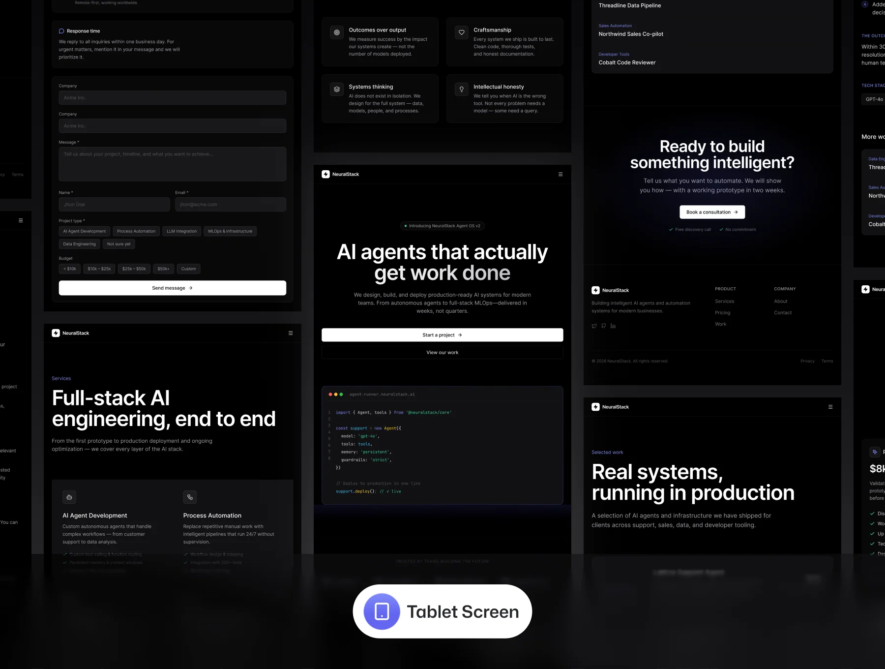NeuralStack – AI SaaS Tech Portfolio UI Kit 5