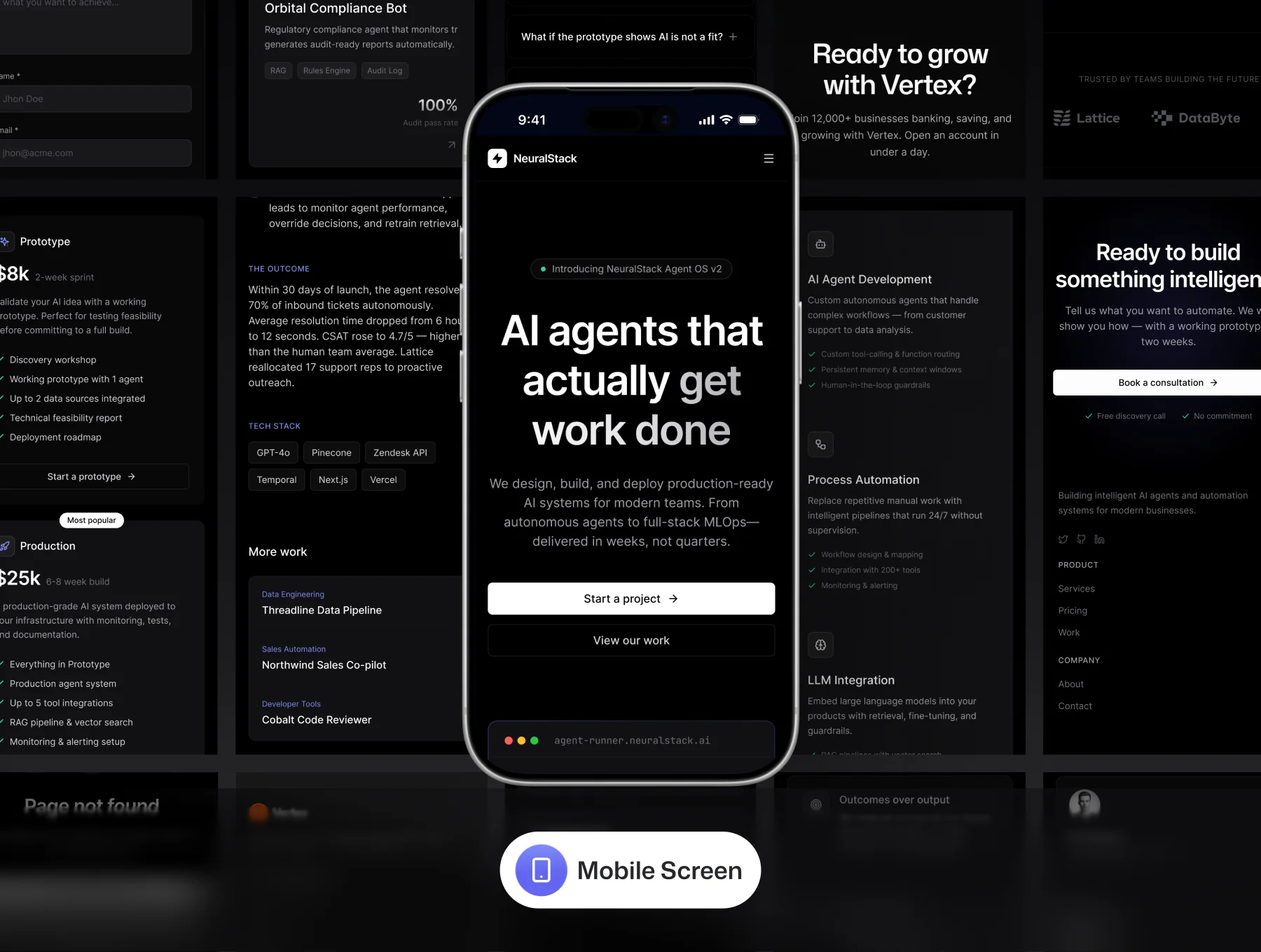 NeuralStack – AI SaaS Tech Portfolio UI Kit 6