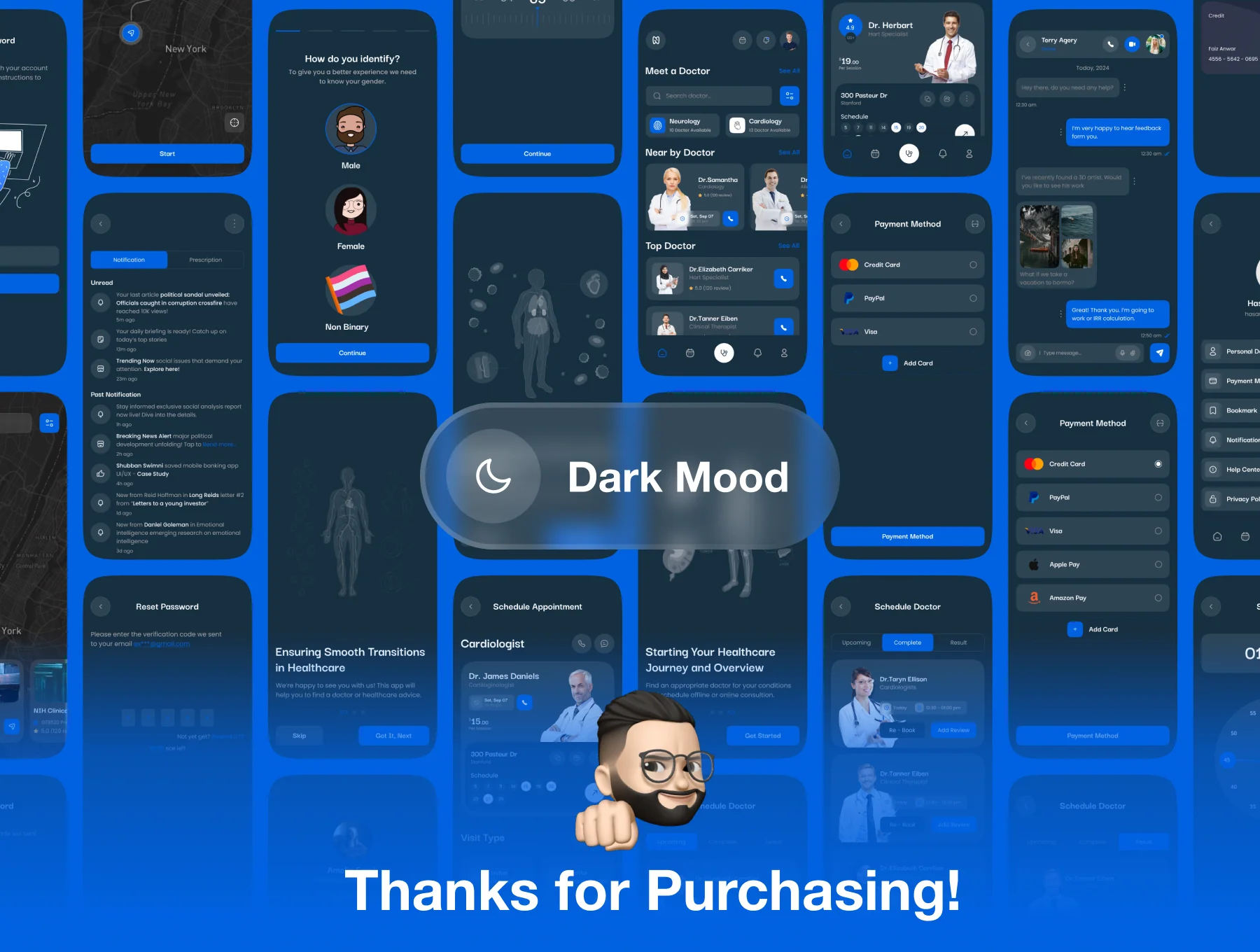 Neurocare - Medical Health Mobile App UI Kit 8