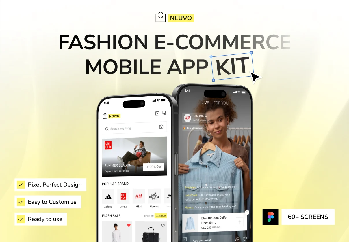 Neuvo - Fashion E-Commerce Mobile App Kit