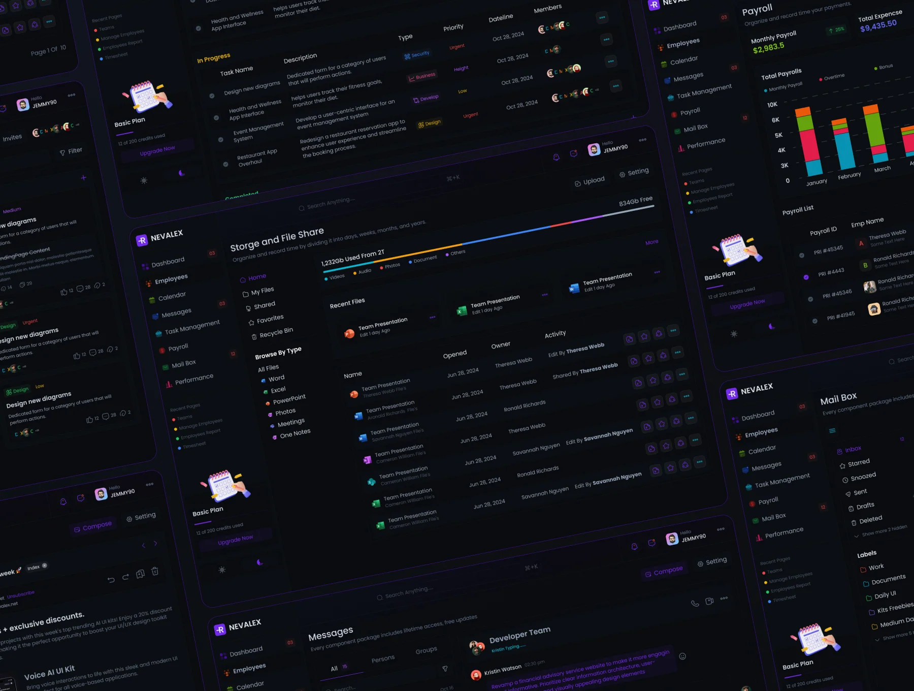 NEVALEX - HR Management System UI KIT 2