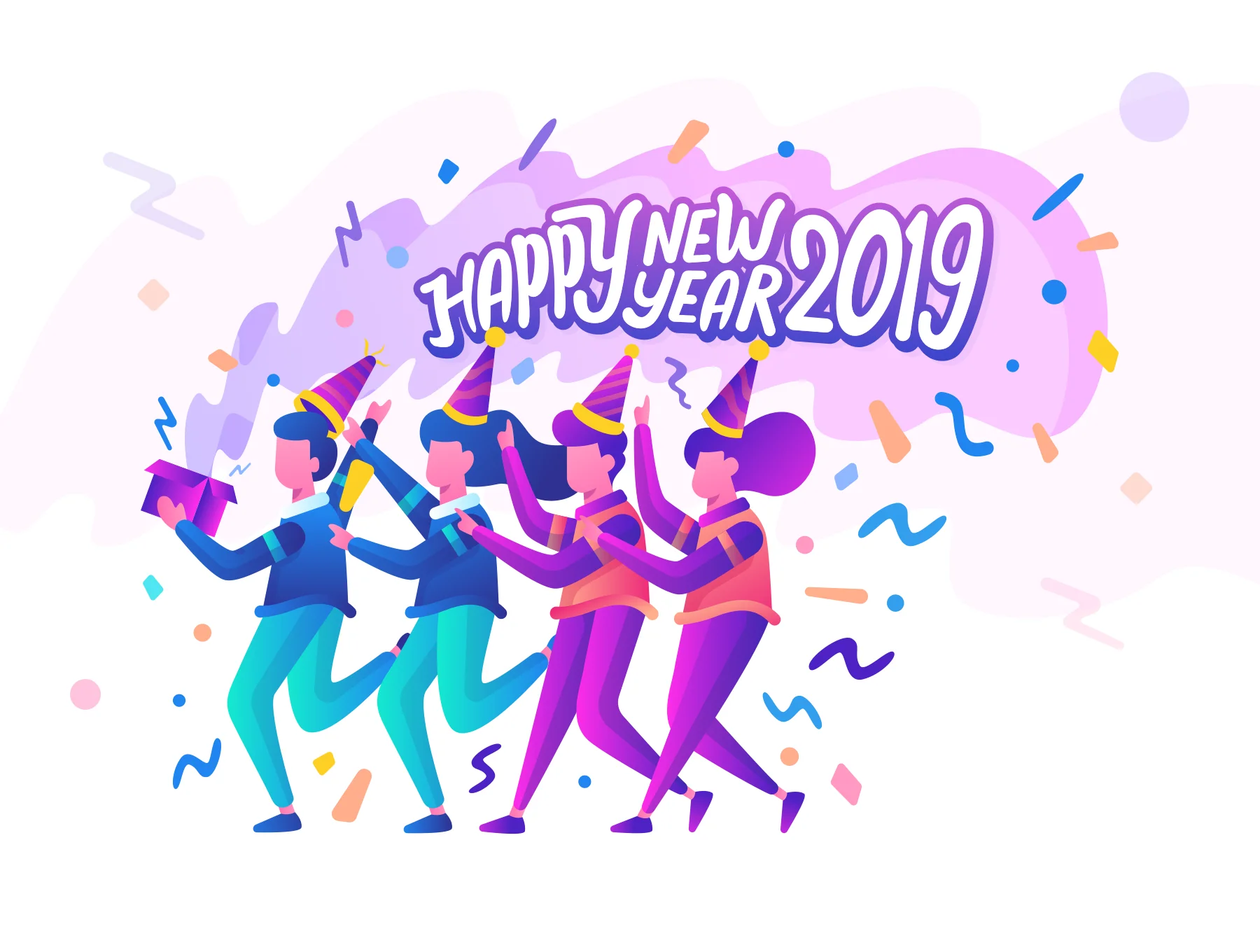 New Year 2019 Illustrations 3