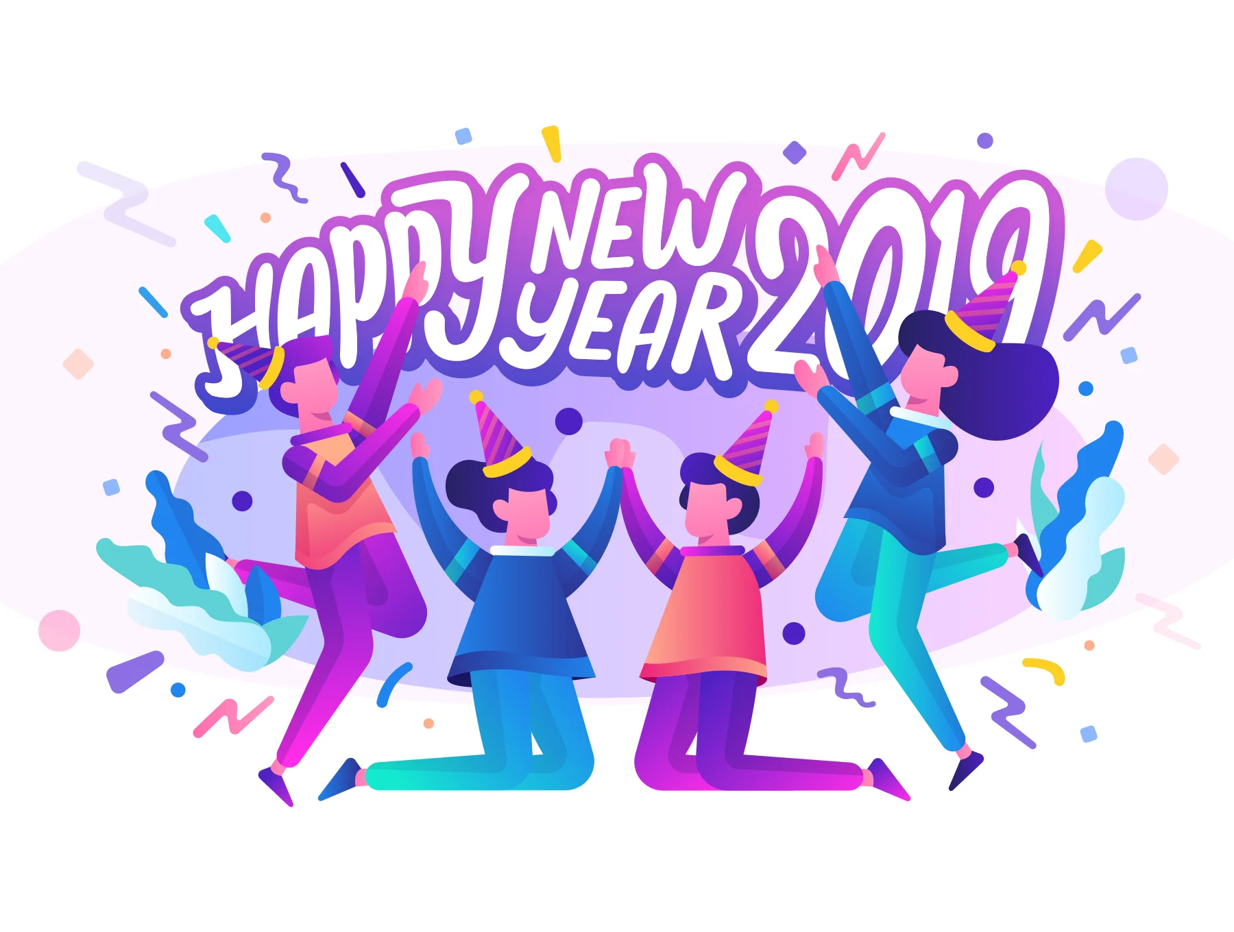 New Year 2019 Illustrations 4