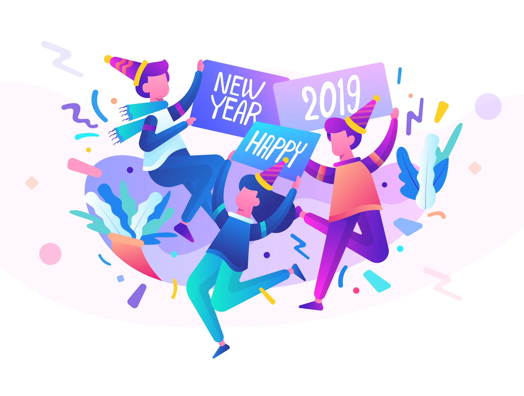 New Year 2019 Illustrations 5