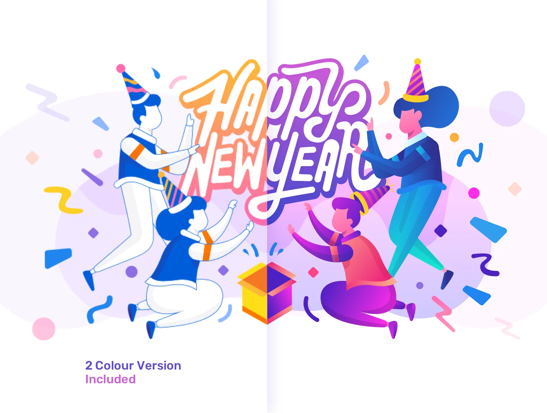 New Year 2019 Illustrations 6